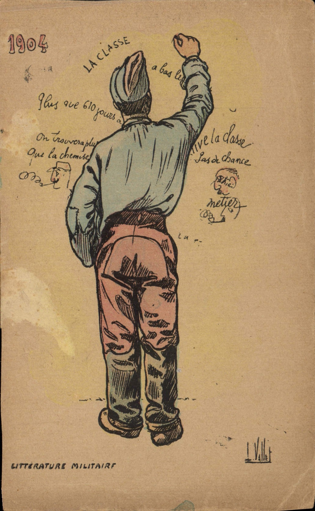 CPA Militaria 1904 Litterature militaire