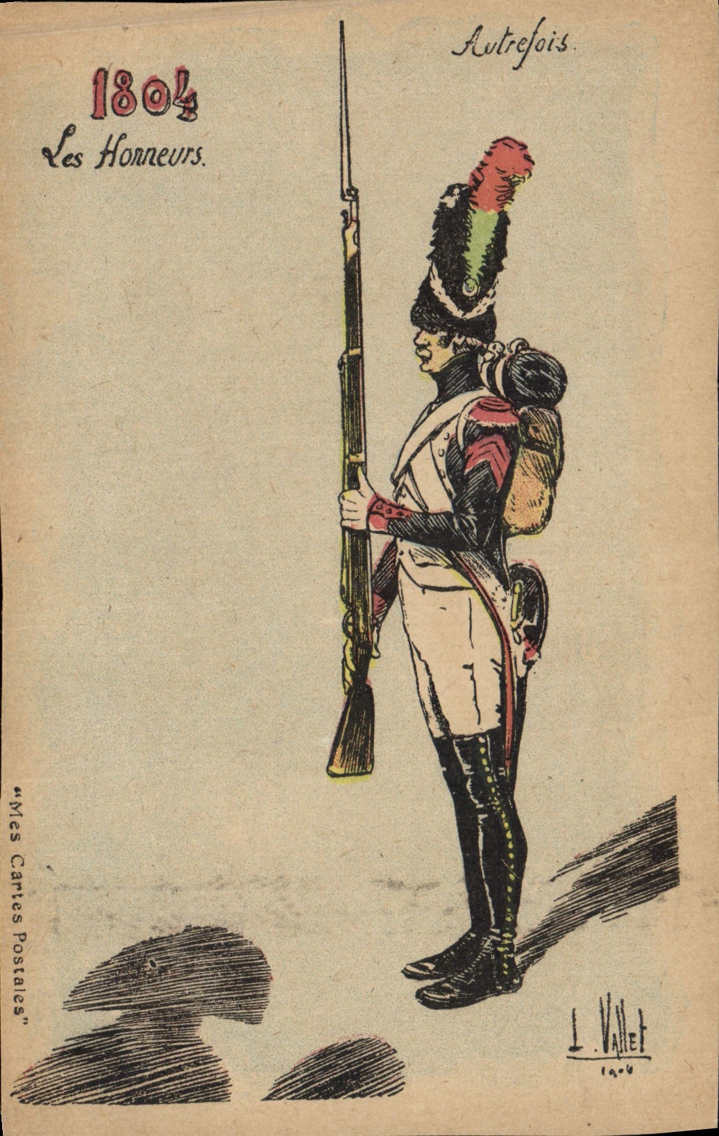 Vintage Postcard Militaria 1804 honors