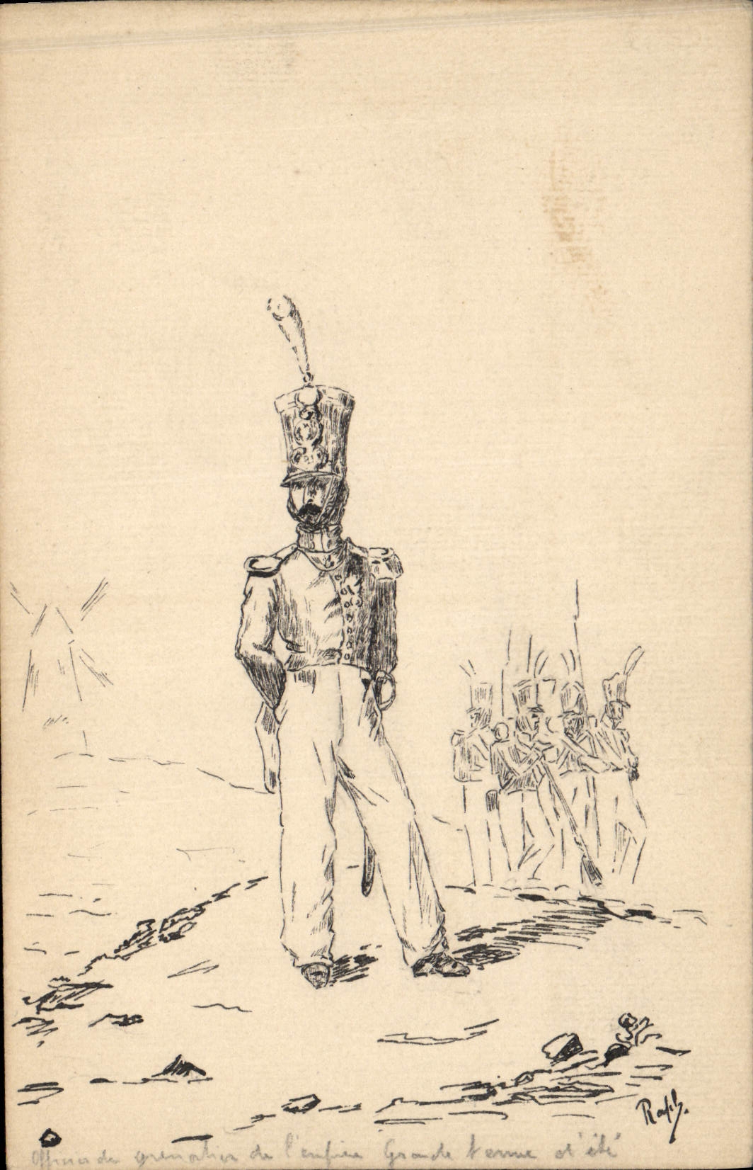 CPA Militaria Officier grenadier de l'Empire