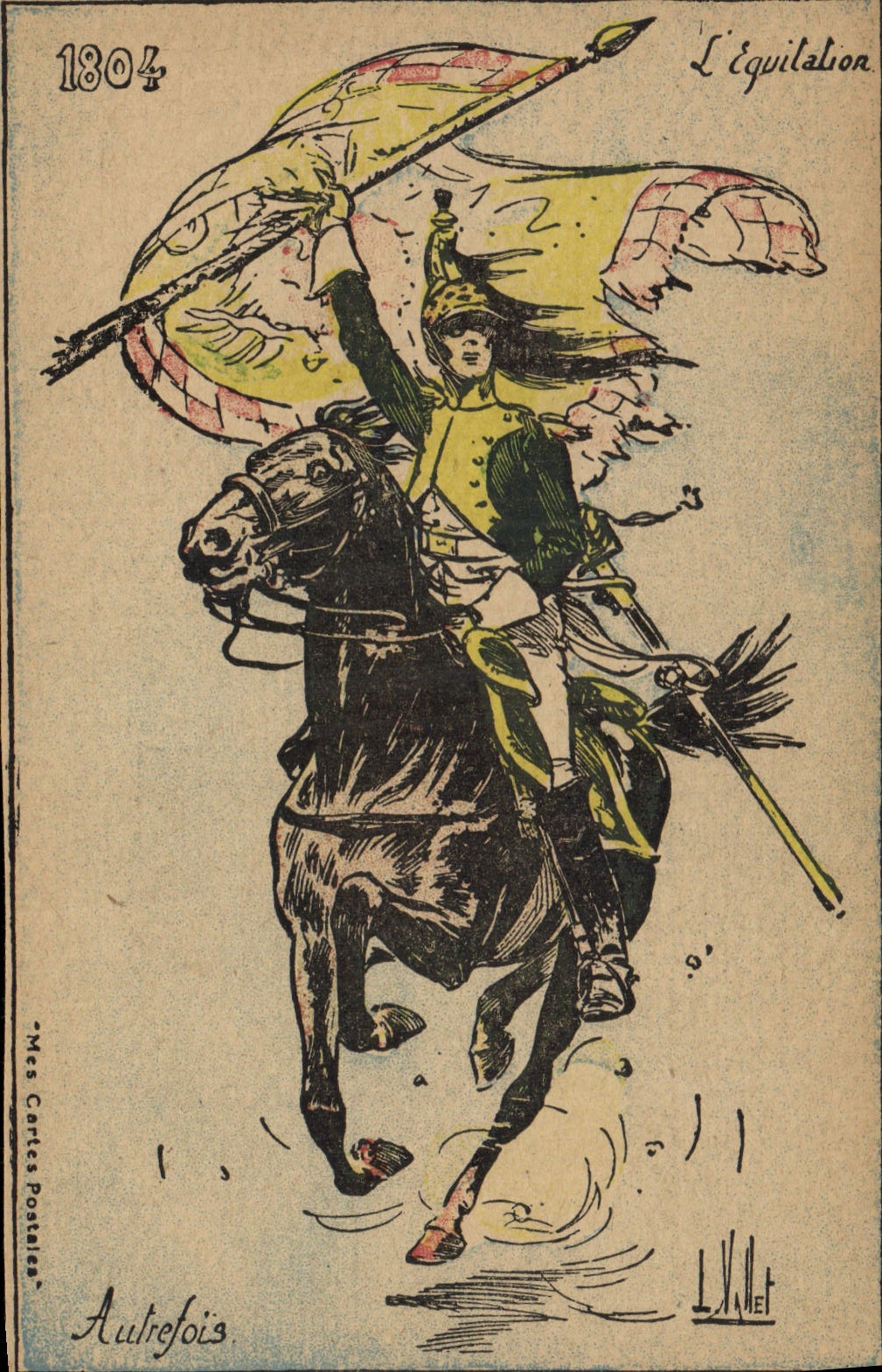 CPA Militaria 1804 L'equitation Autrefois