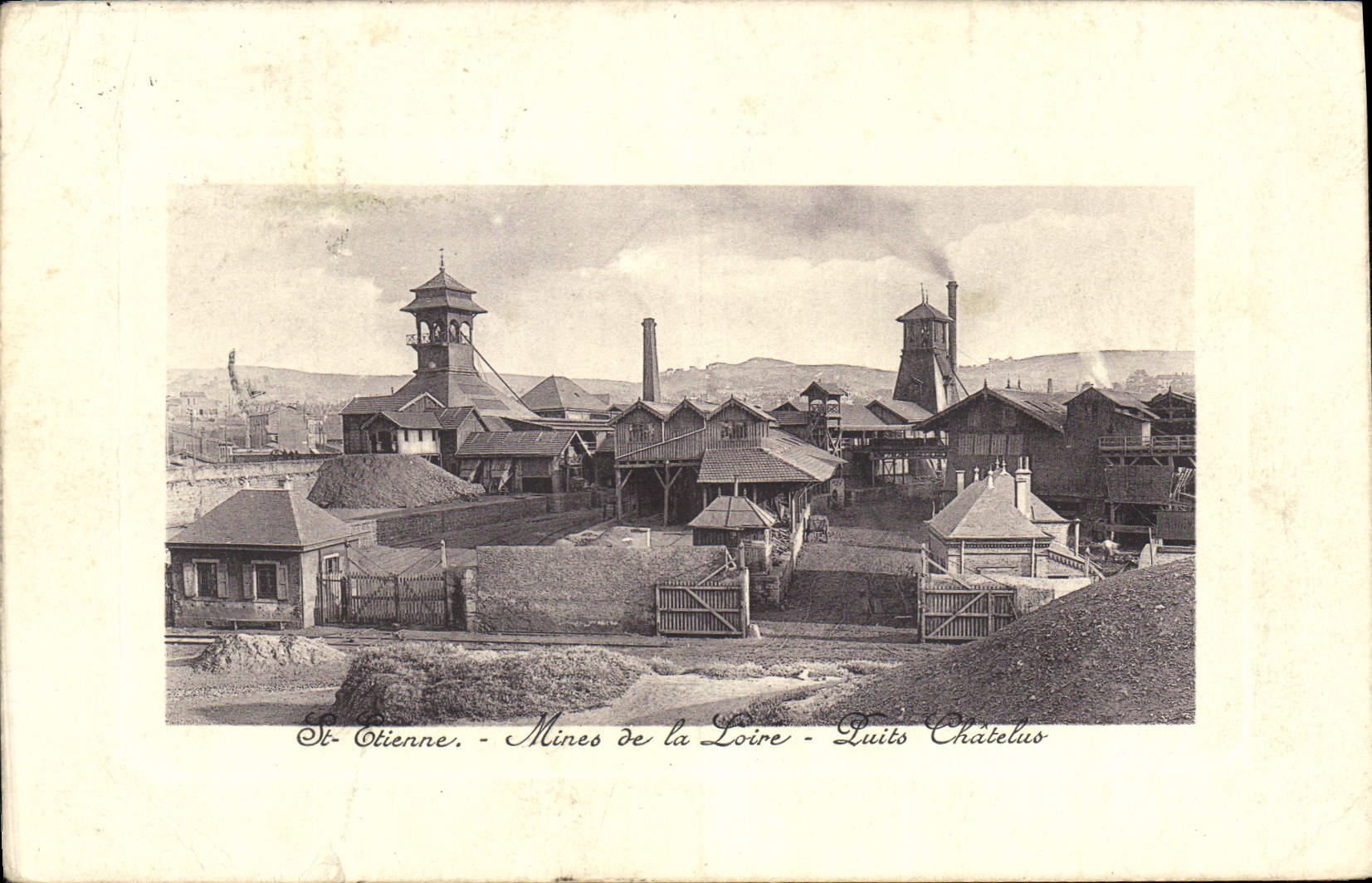 Postal Mina Minas San Etienne Minas del Loira Pozo Chatelas