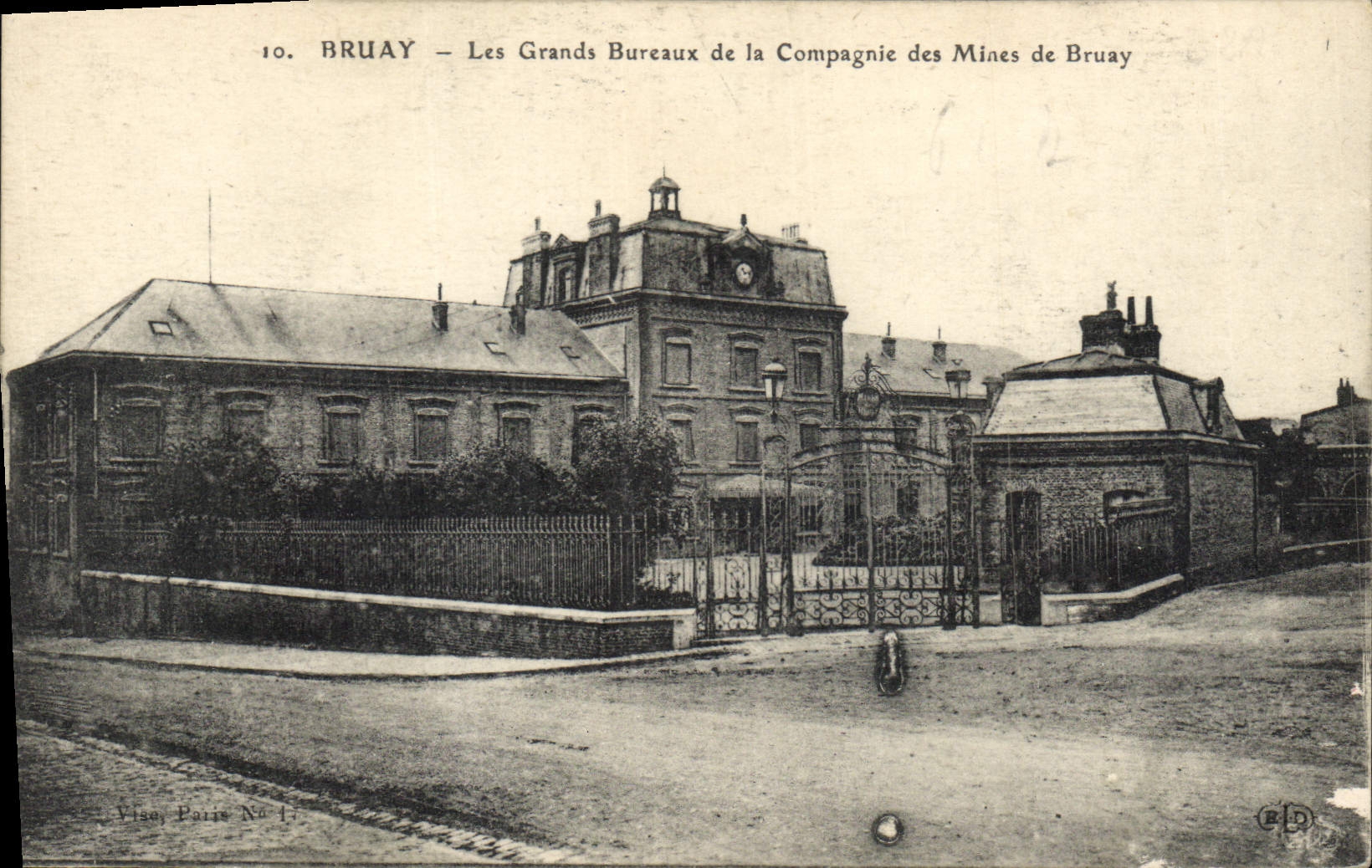 Vintage Postcard Mines Bruay Mines the large offices of the Company of the mines of Bruay