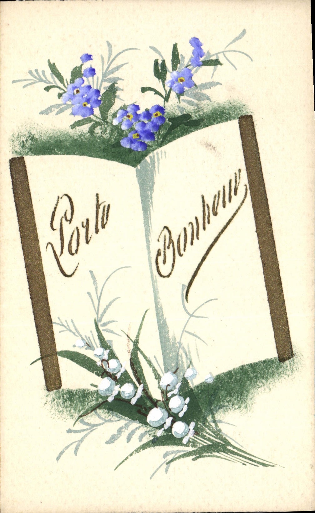 CPA Fantaisie (dessin a la main) Fleurs