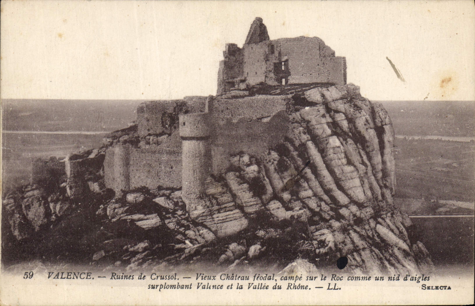 CPA Chateau Valence Ruines de Crussol 