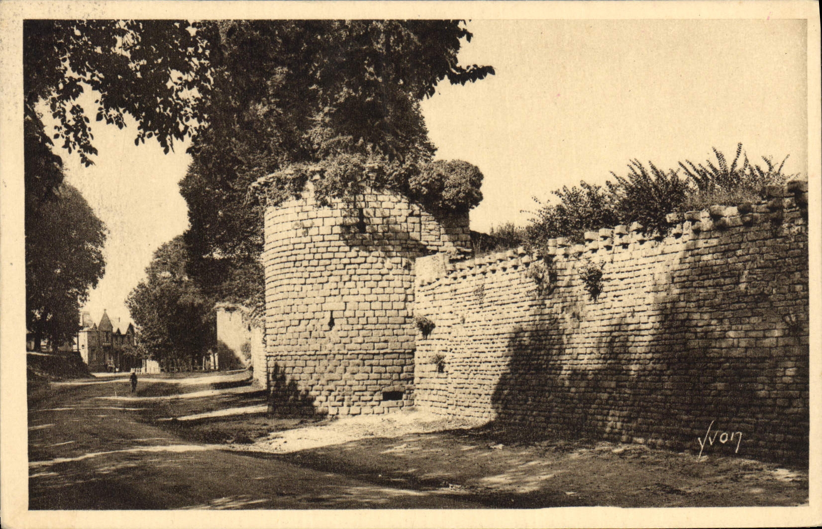 Vintage Postcard Guerande Castle ramparts and the Tower St Jean