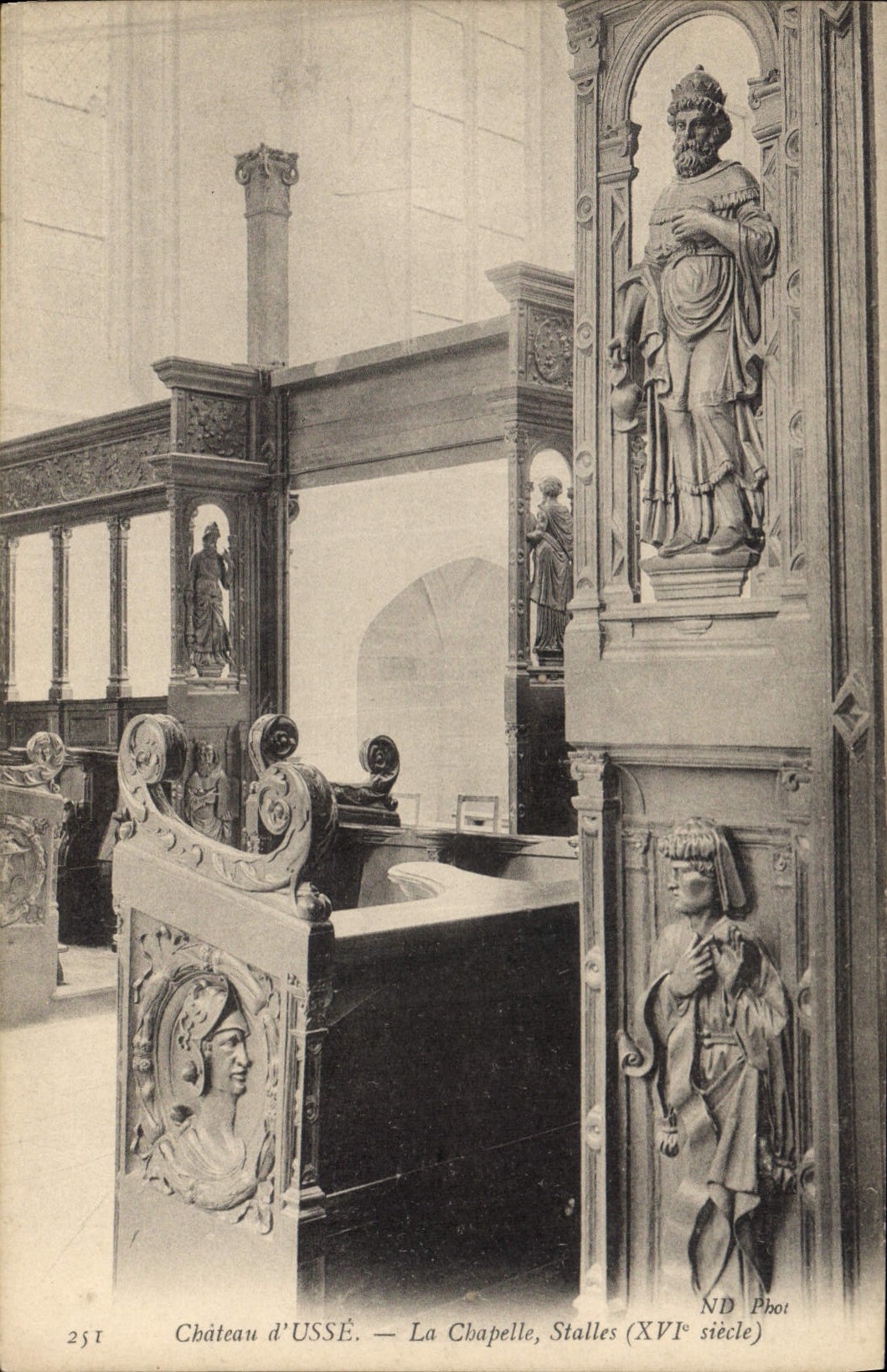 CPA Chateau d'Usse La chapelle Stalles