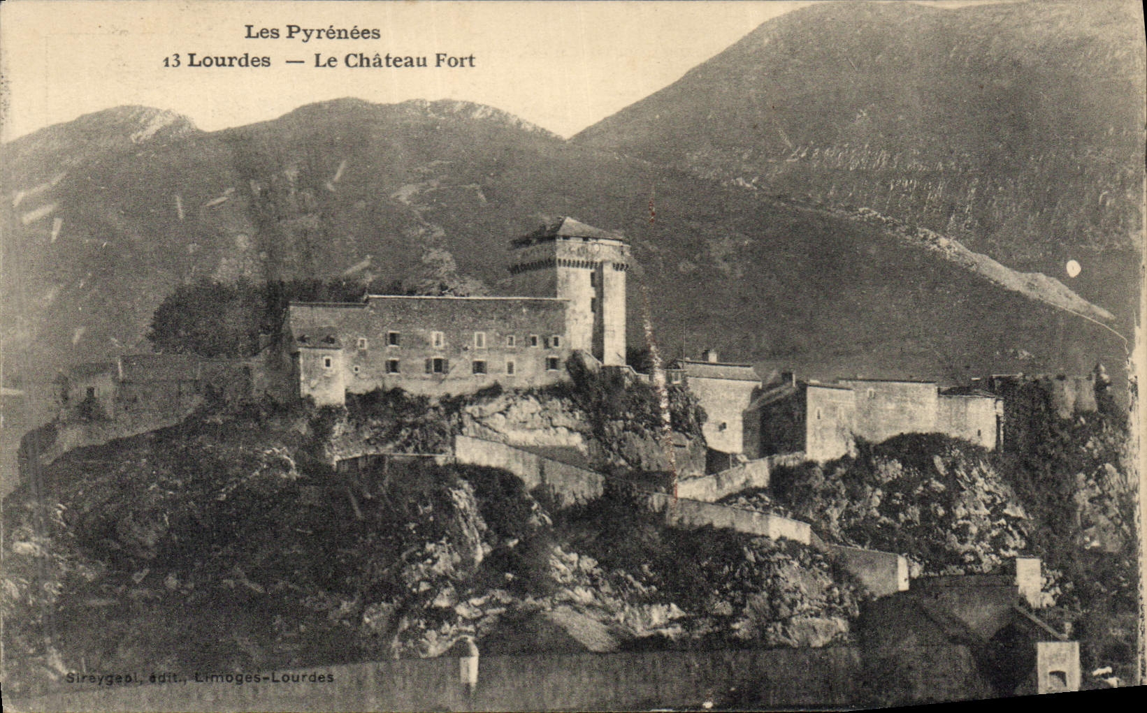 Extremely Heavy Vintage Postcards Castle