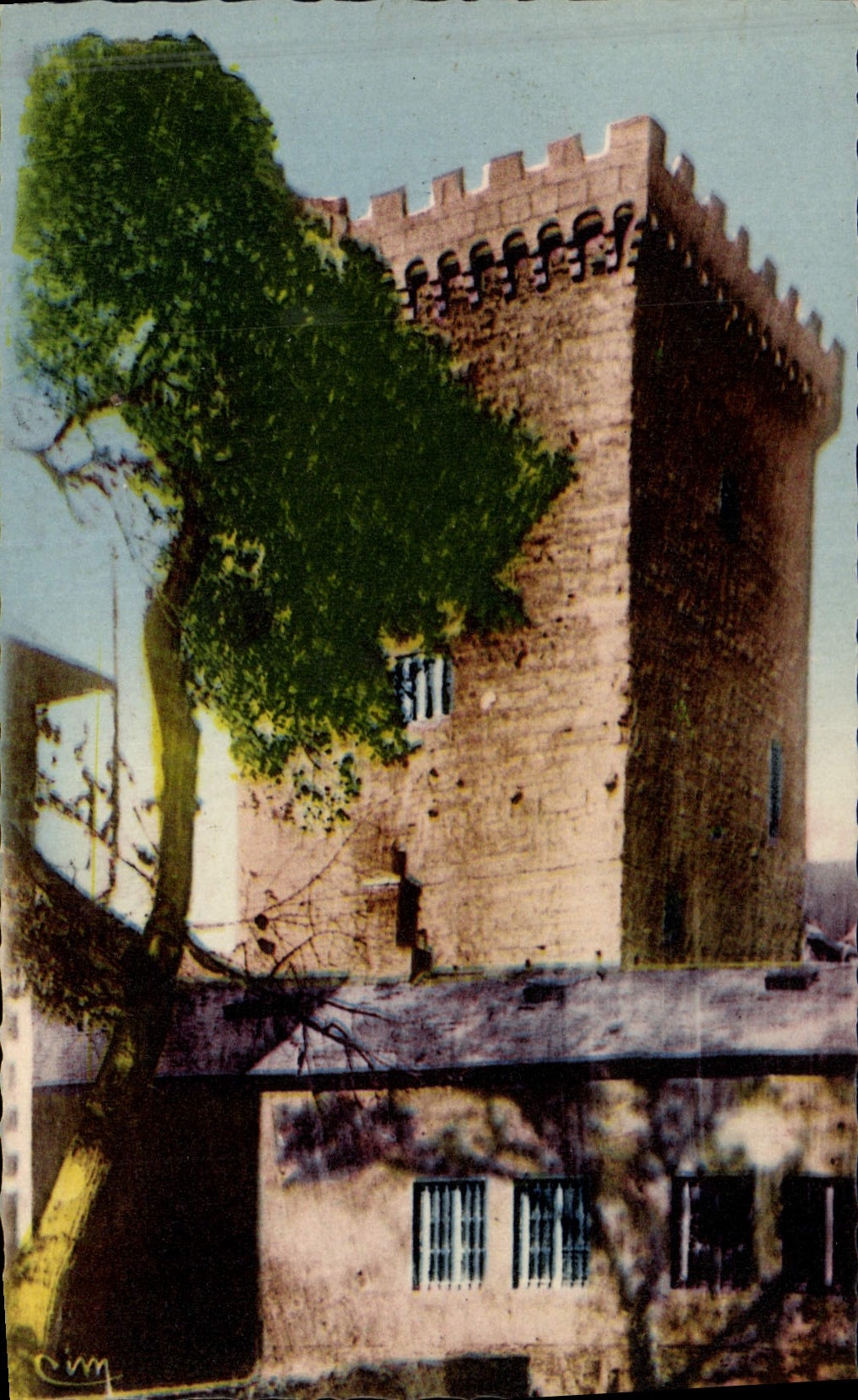 Vintage Postcard Chateau Spray Quarters Laharpe the Brown Tower