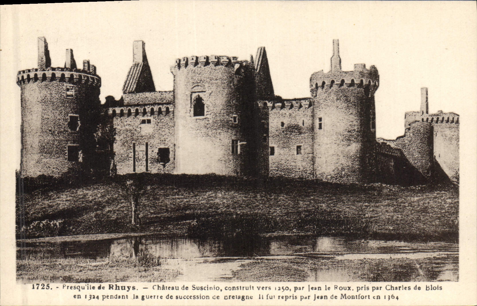 Vintage Postcard Castle Peninsula of Rhuys Castle of Suscinio
