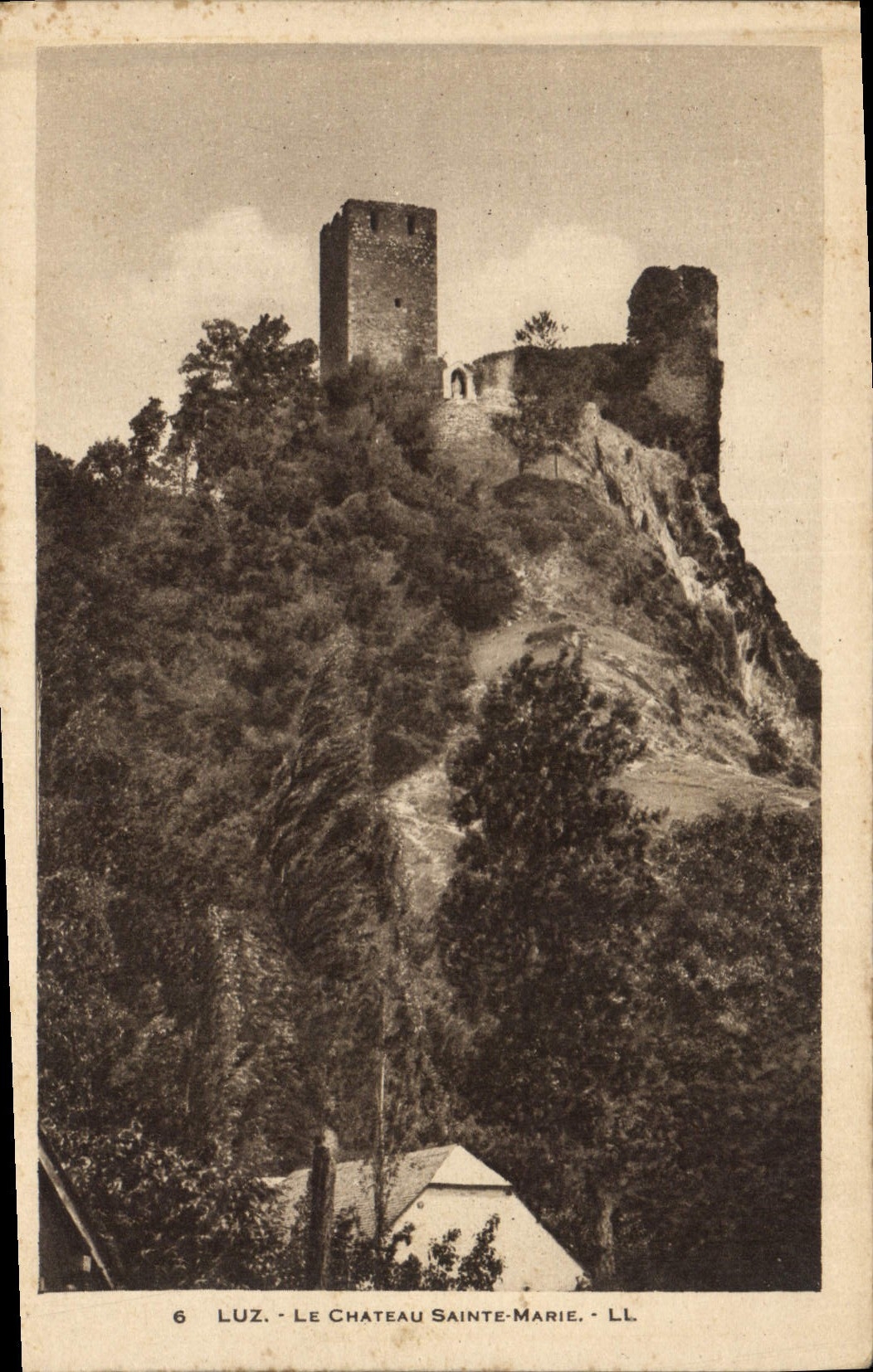 Vintage Postcard Castle Holy Marie Luz