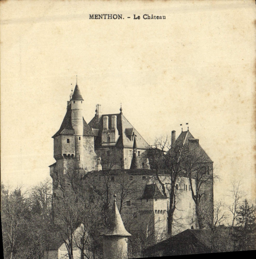 Vintage Postcard Menthon Castle