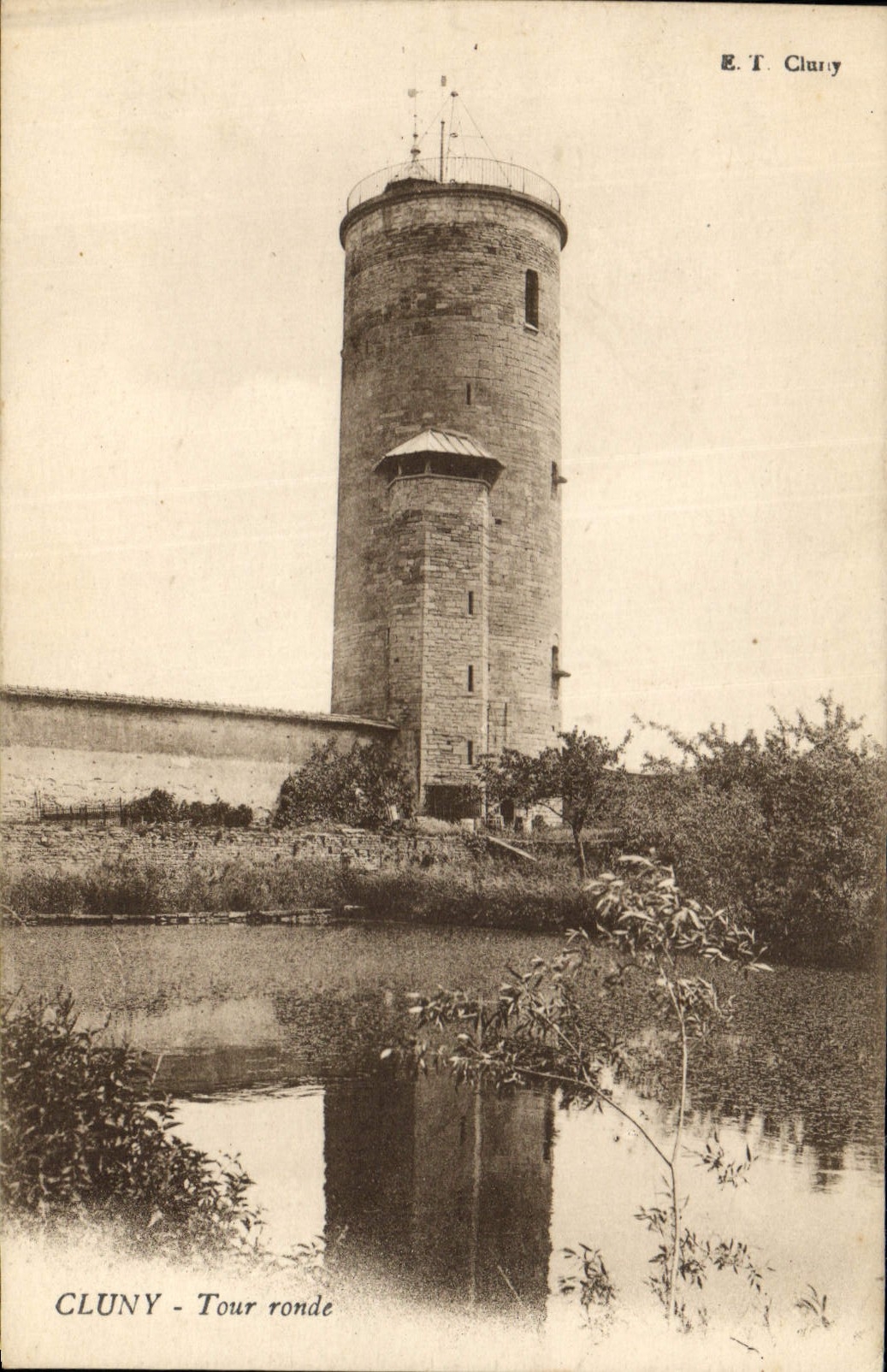 Vintage Postcard Castle Cluny Round Tower
