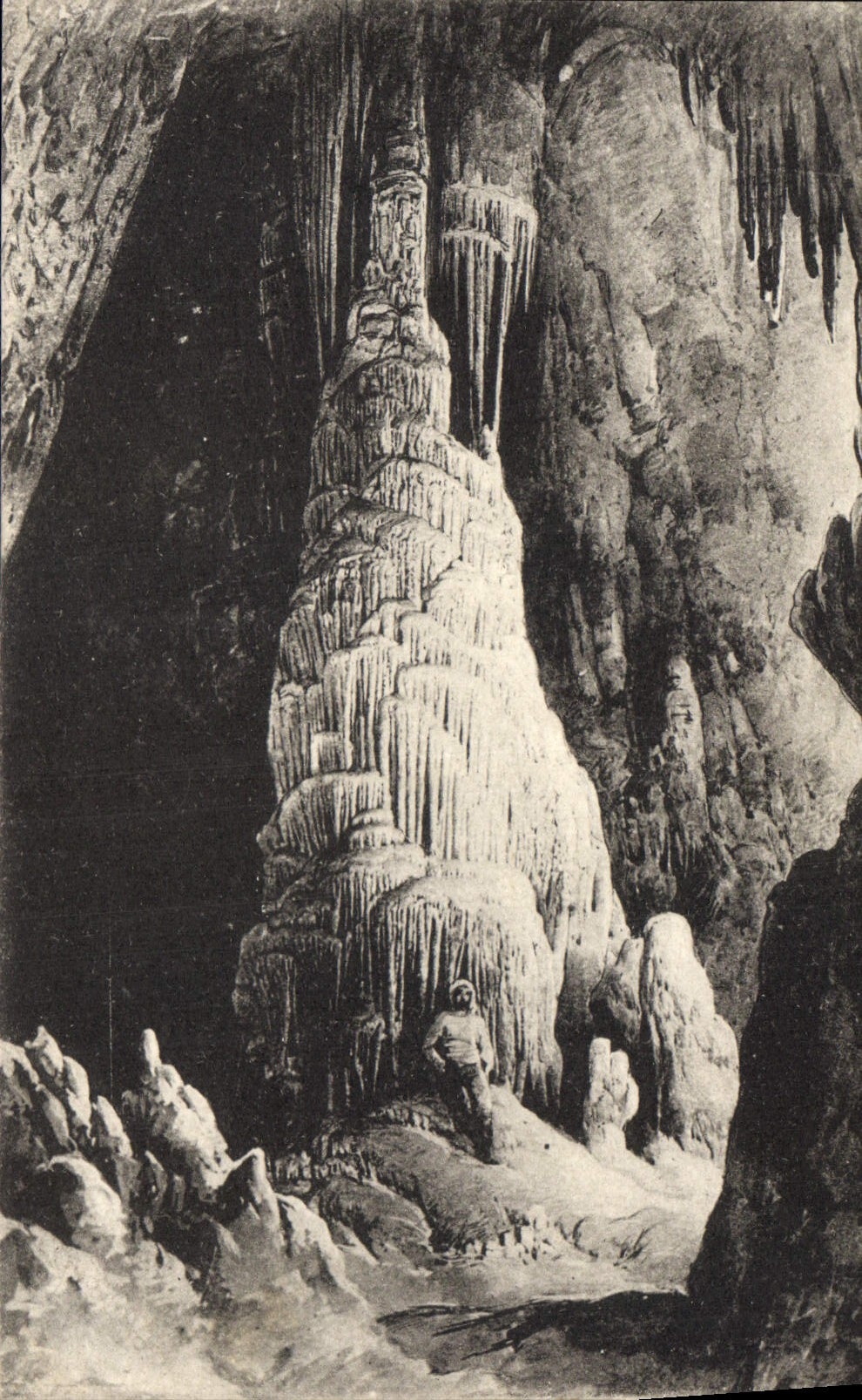 Vintage Postcard Cave Dargilan Caves the bell-tower