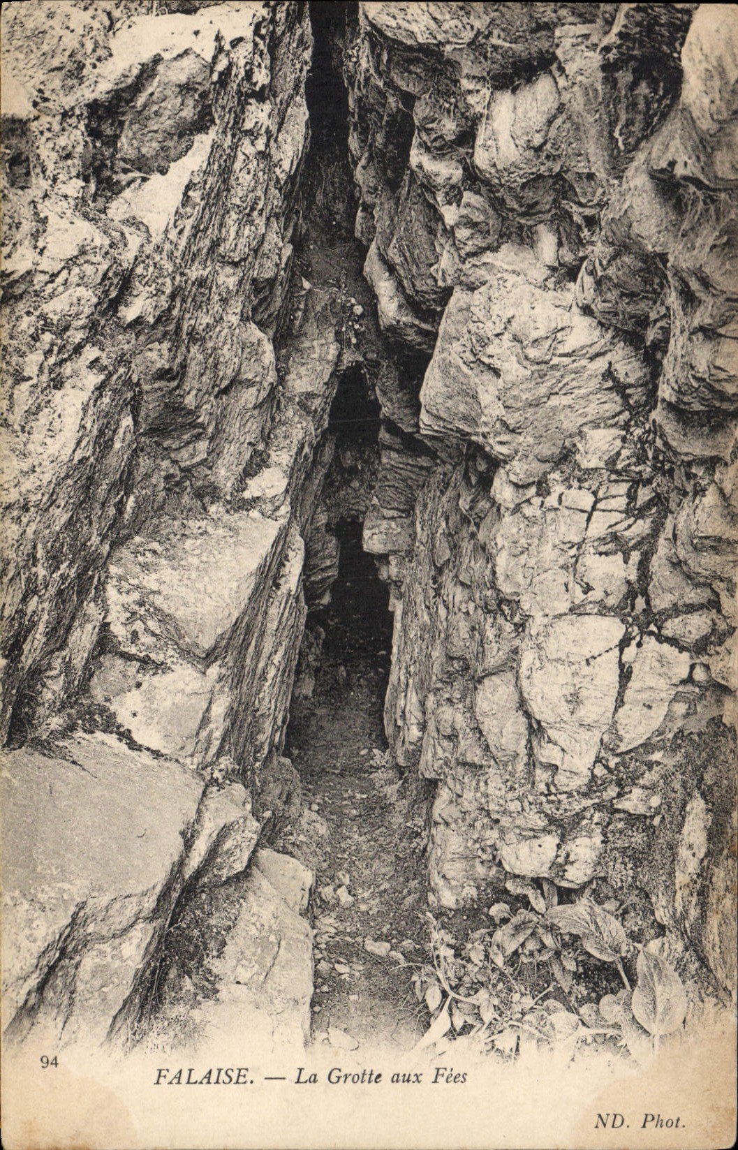 Vintage Postcard Cave Caves Cliff the cave with the fairies