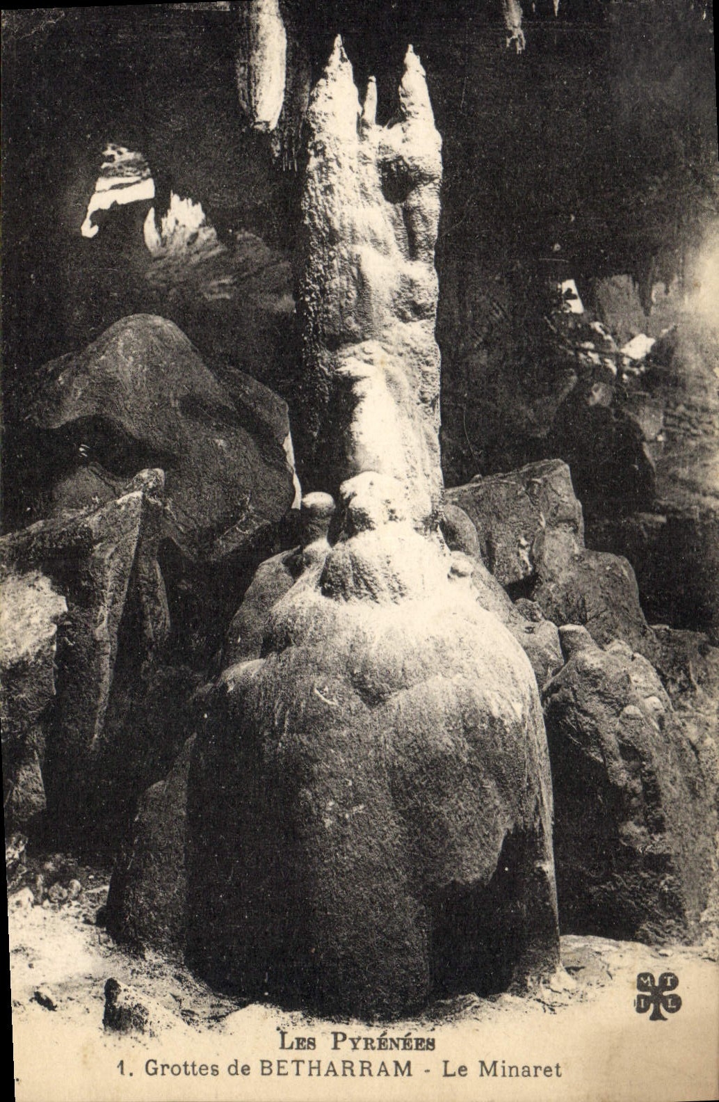 CPA Grotte Grottes de Betharram Le minaret