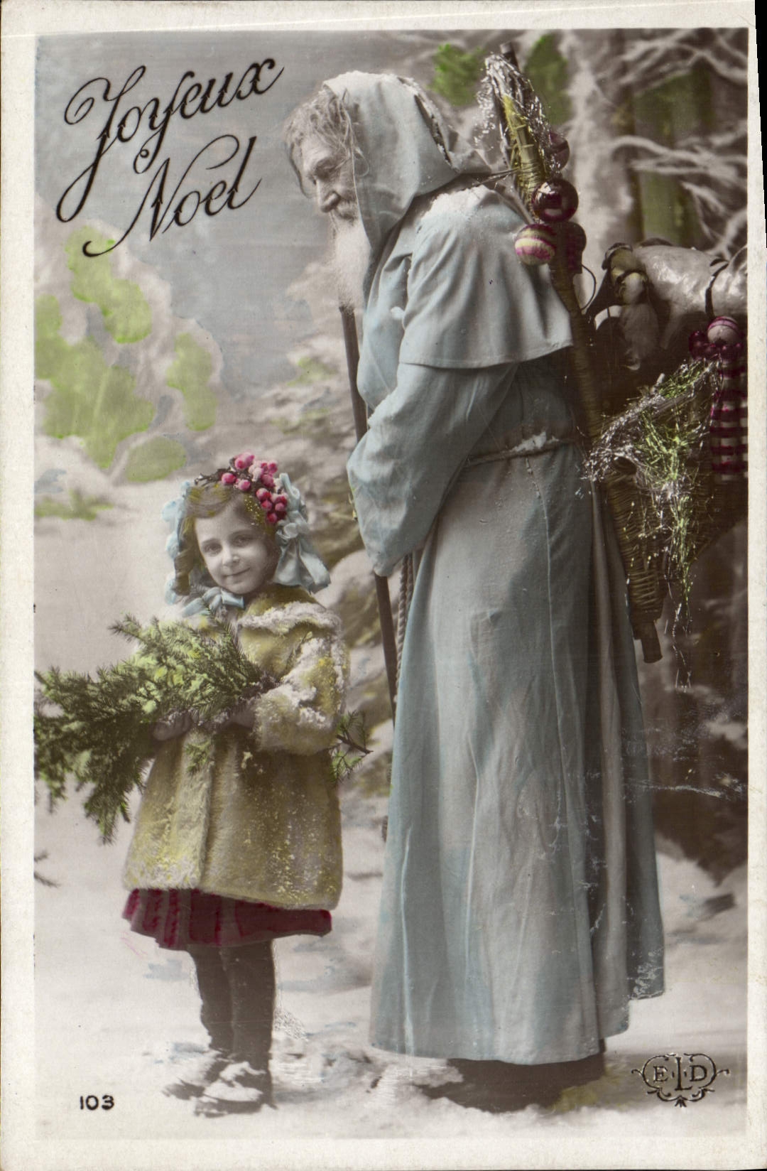 CPA Fantaisie Pere Noel Enfant