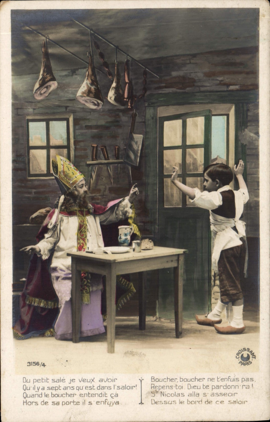 Vintage Postcard Fantasy Children St Nicolas