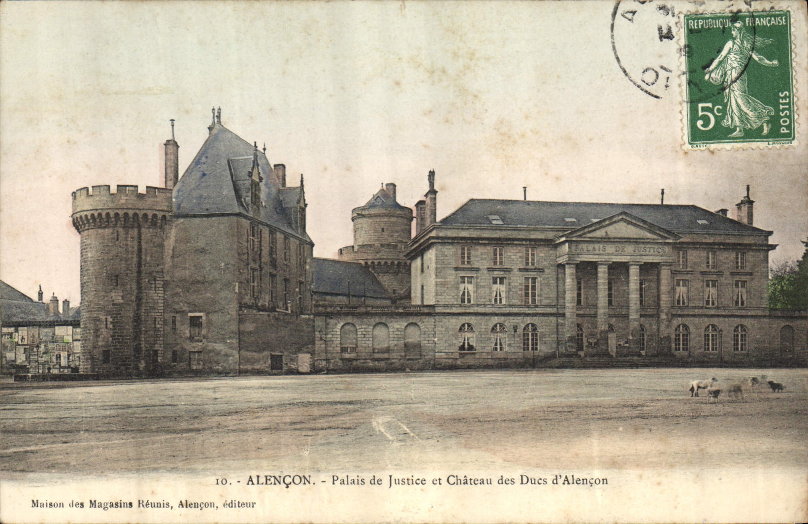 CPA Palais de Justice et chateau des Ducs d'Alencon Alencon