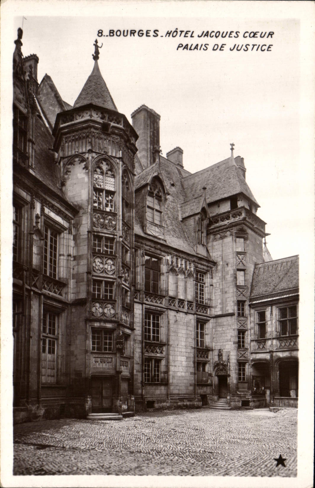 Vintage Postcard Upper-class Law courts Hotel Jacques Heart