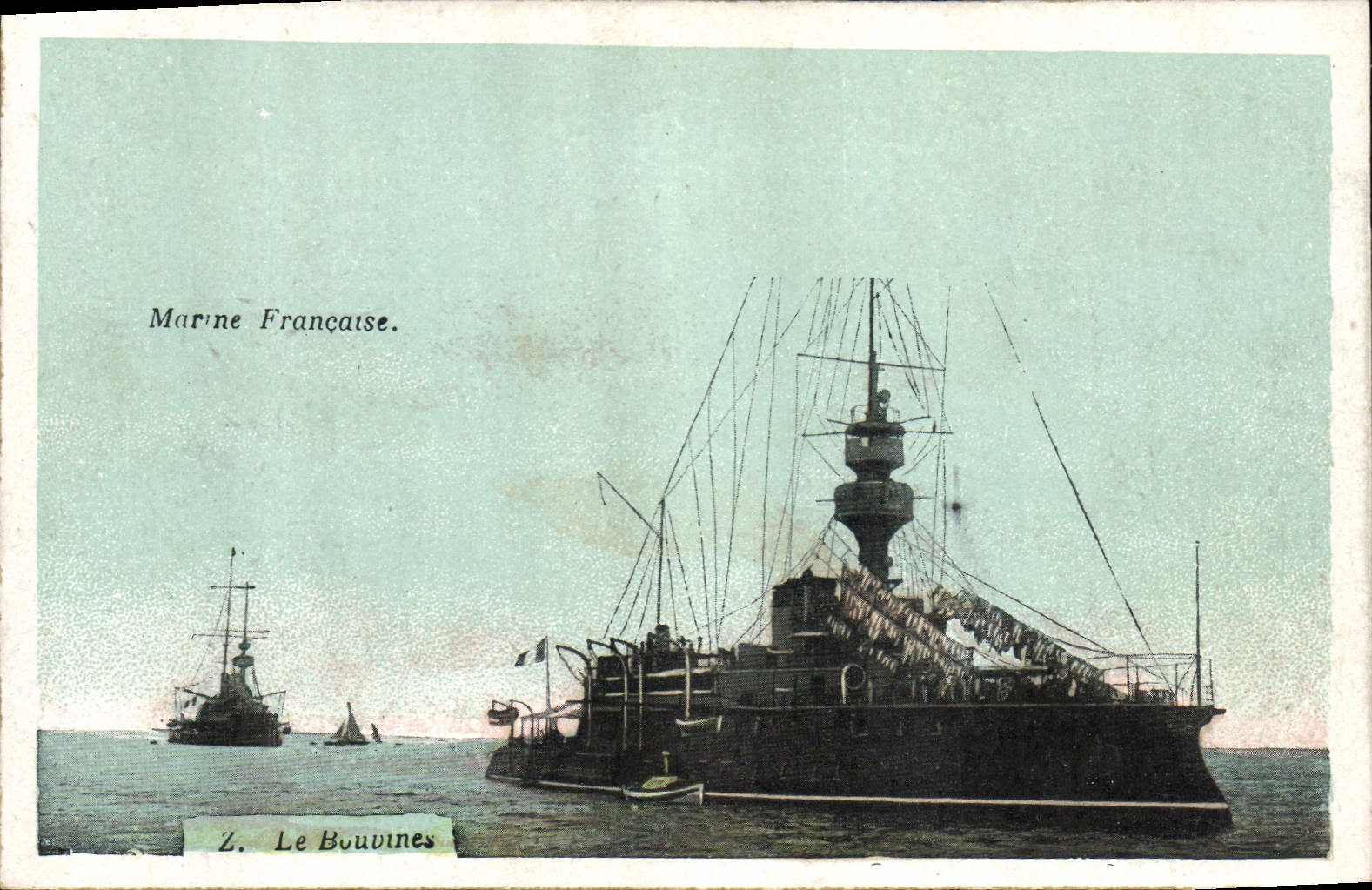 CPA Bateau de Guerre Le Bouvines