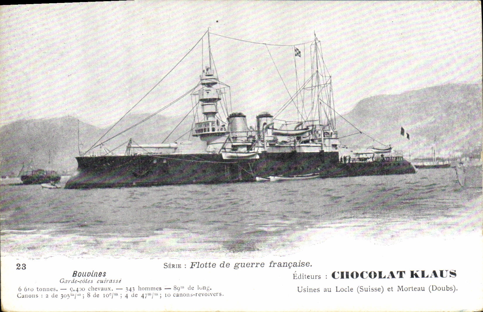 CPA Bateau de Guerre Bouvines Garde Cotes Cuirasse