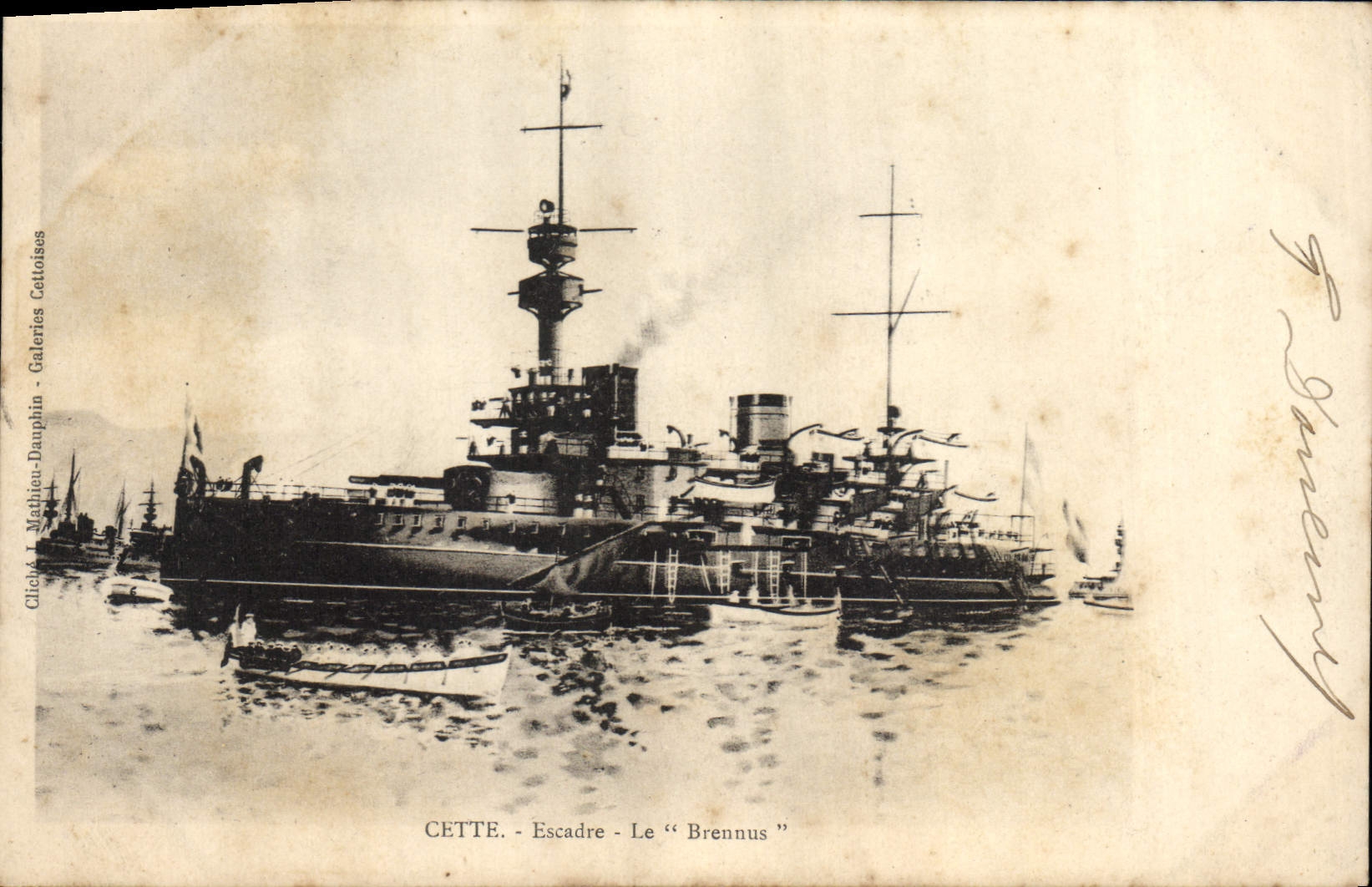 CPA Bateau de Guerre Cette Escadre Le Brennus