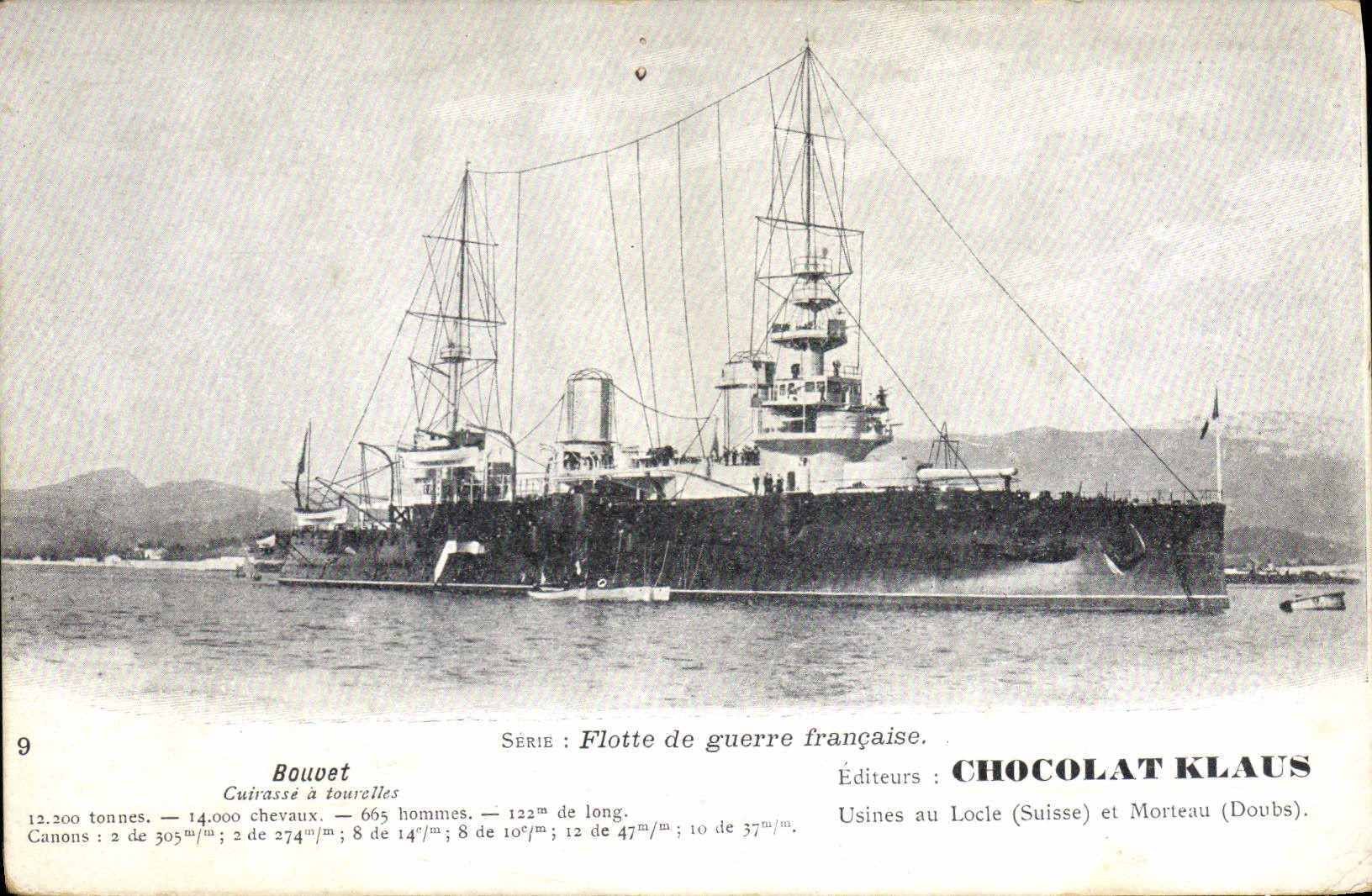 Vintage Postcard Warship Grooving plane Armours has turrets