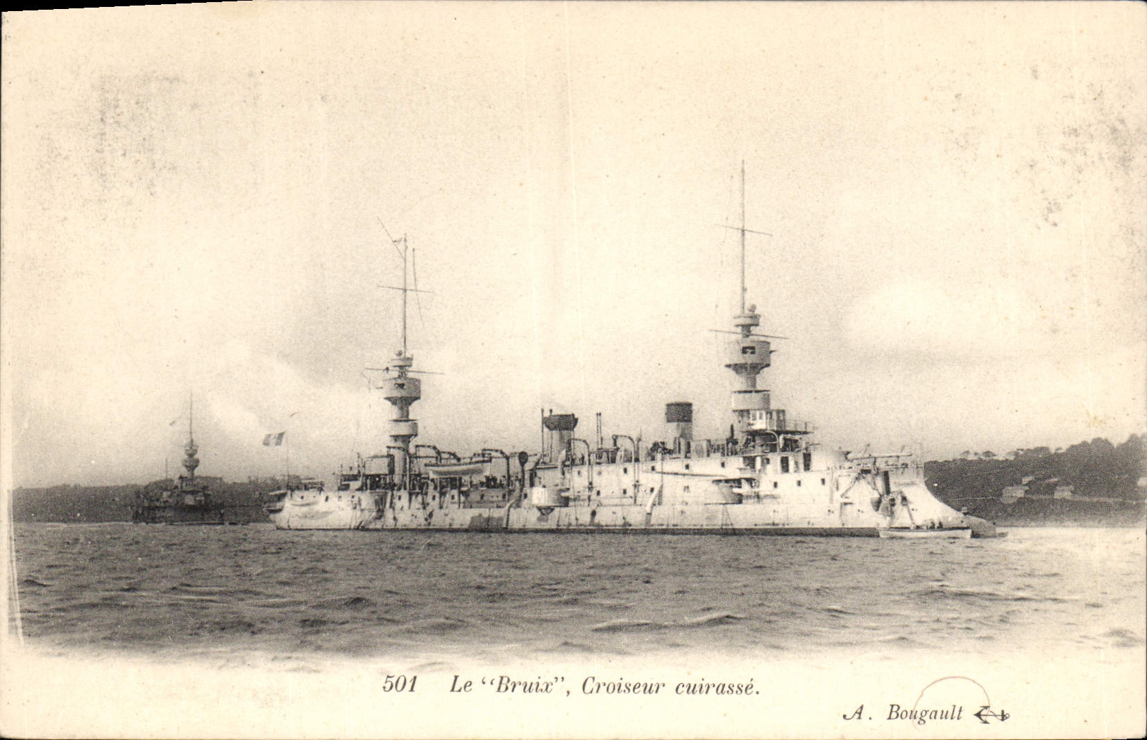 CPA Bateau de Guerre Le Bruix Croiseur Cuirasse