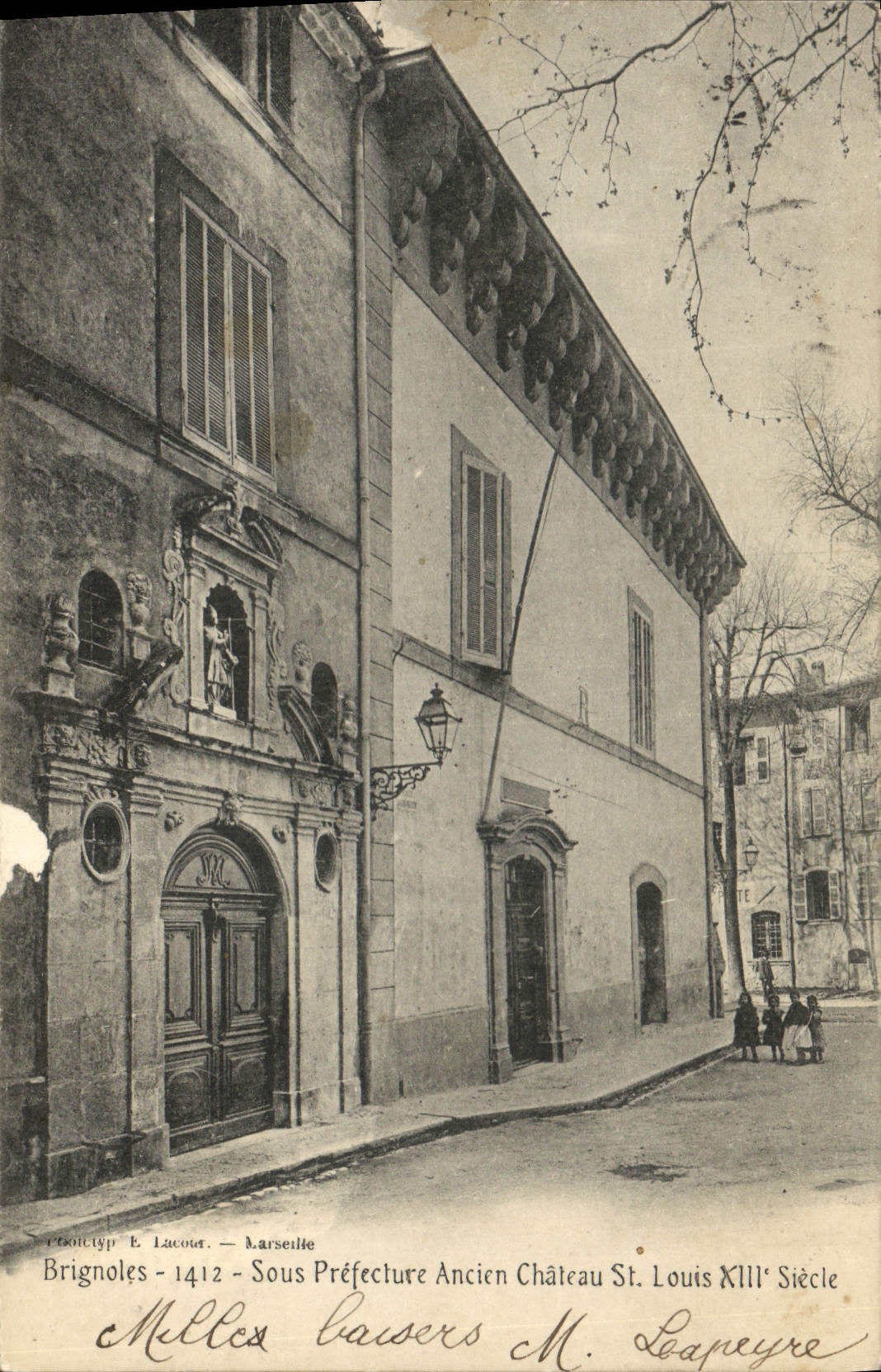 CPA Brignoles Sous Prefecture Ancien chateau St Louis Enfants