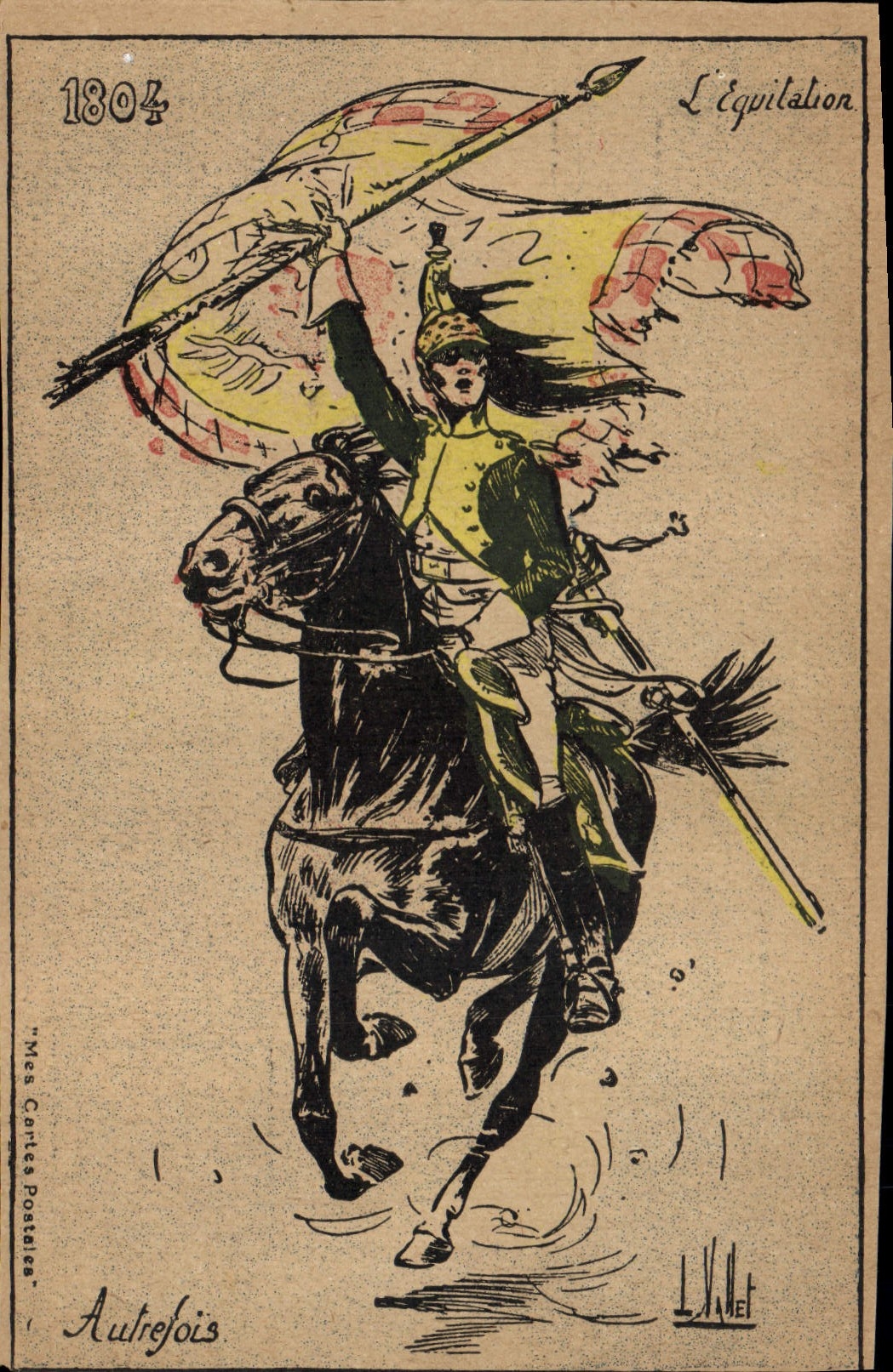 CPA Militaria L'equitation 1904 Autrefois