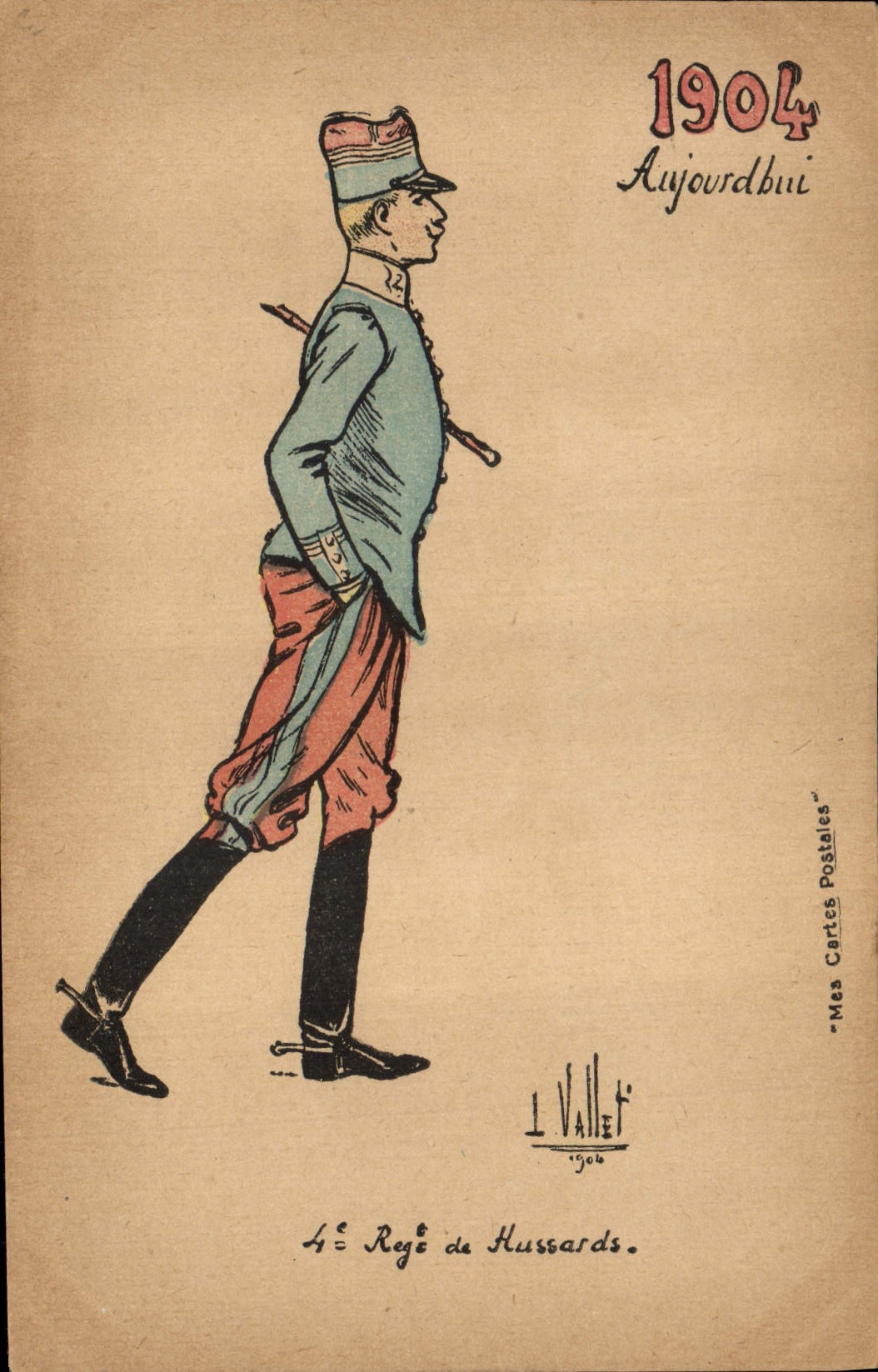 CPA Militaria 1904 Aujourd'hui 4eme regiments de Hussards
