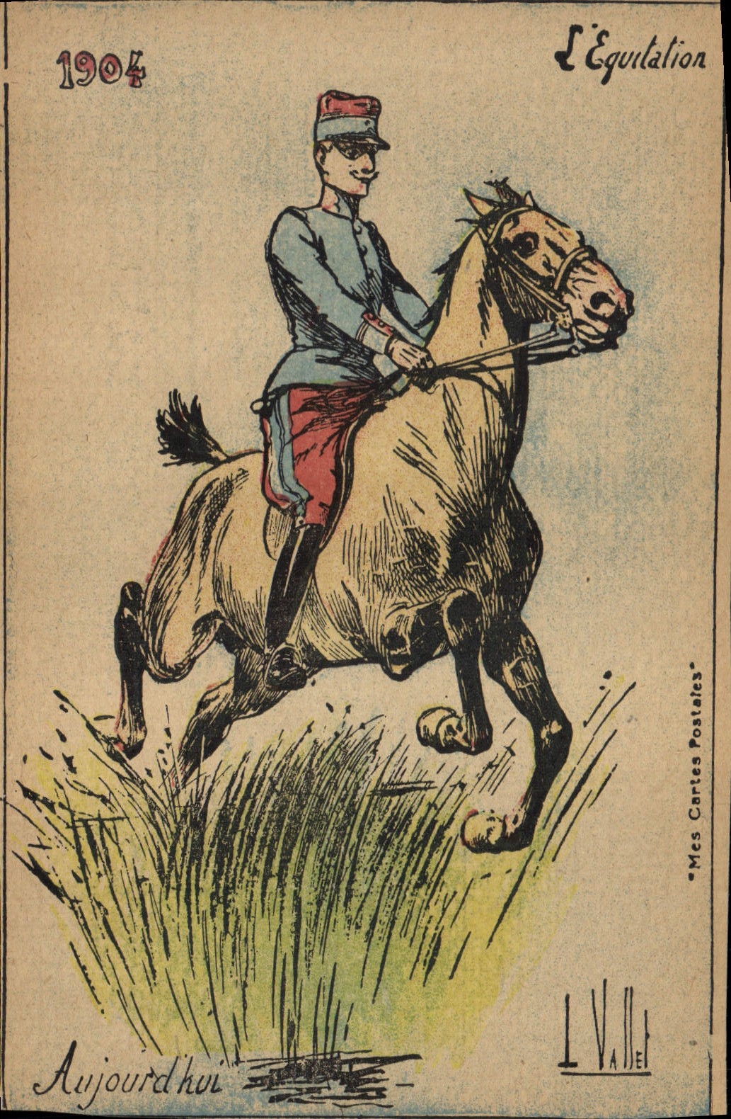 CPA Militaria 1904 L'equitation Aujourd'hui Cheval 