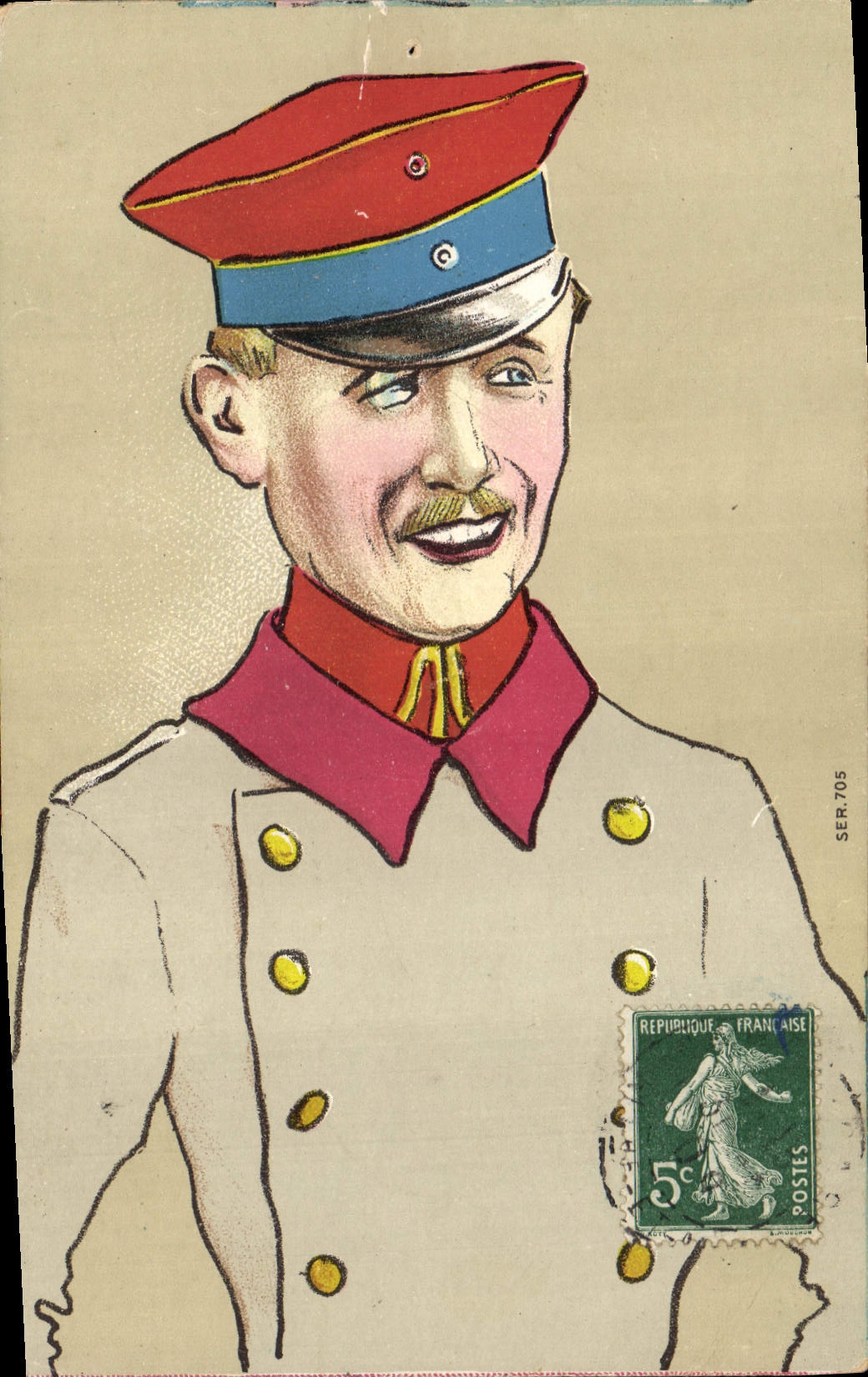 CPA Militaria Officier