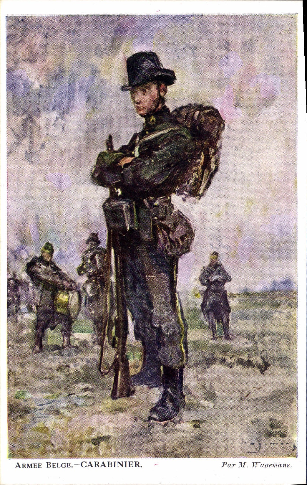 CPA Militaria Armee belge Carabinier Wagemans