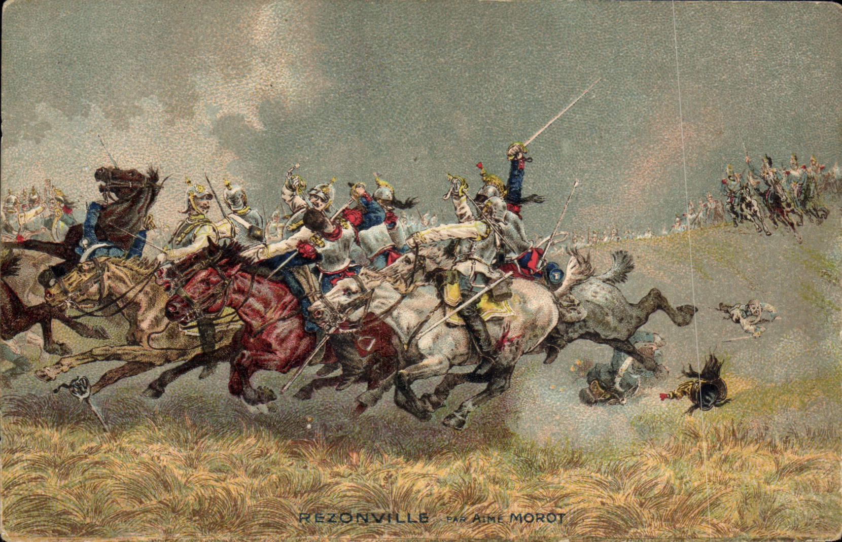 Vintage Postcard Militaria Rezonville by Likes Morot