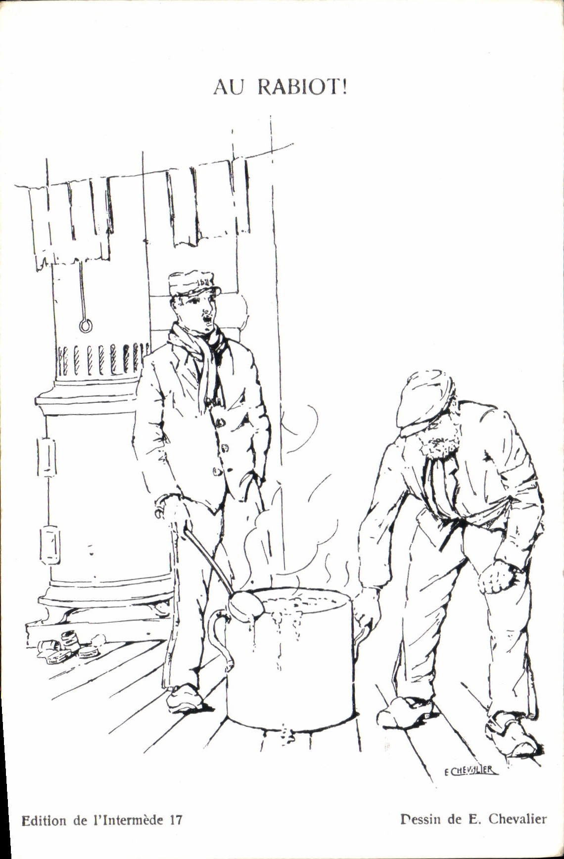 CPA Militaria Au rabiot Chevalier 