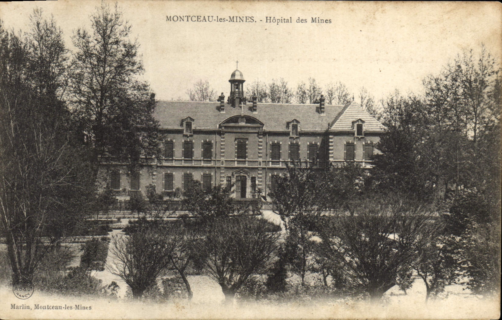 Vintage Postcard Mines Montceau Mines the Mines Hospital of the Mines