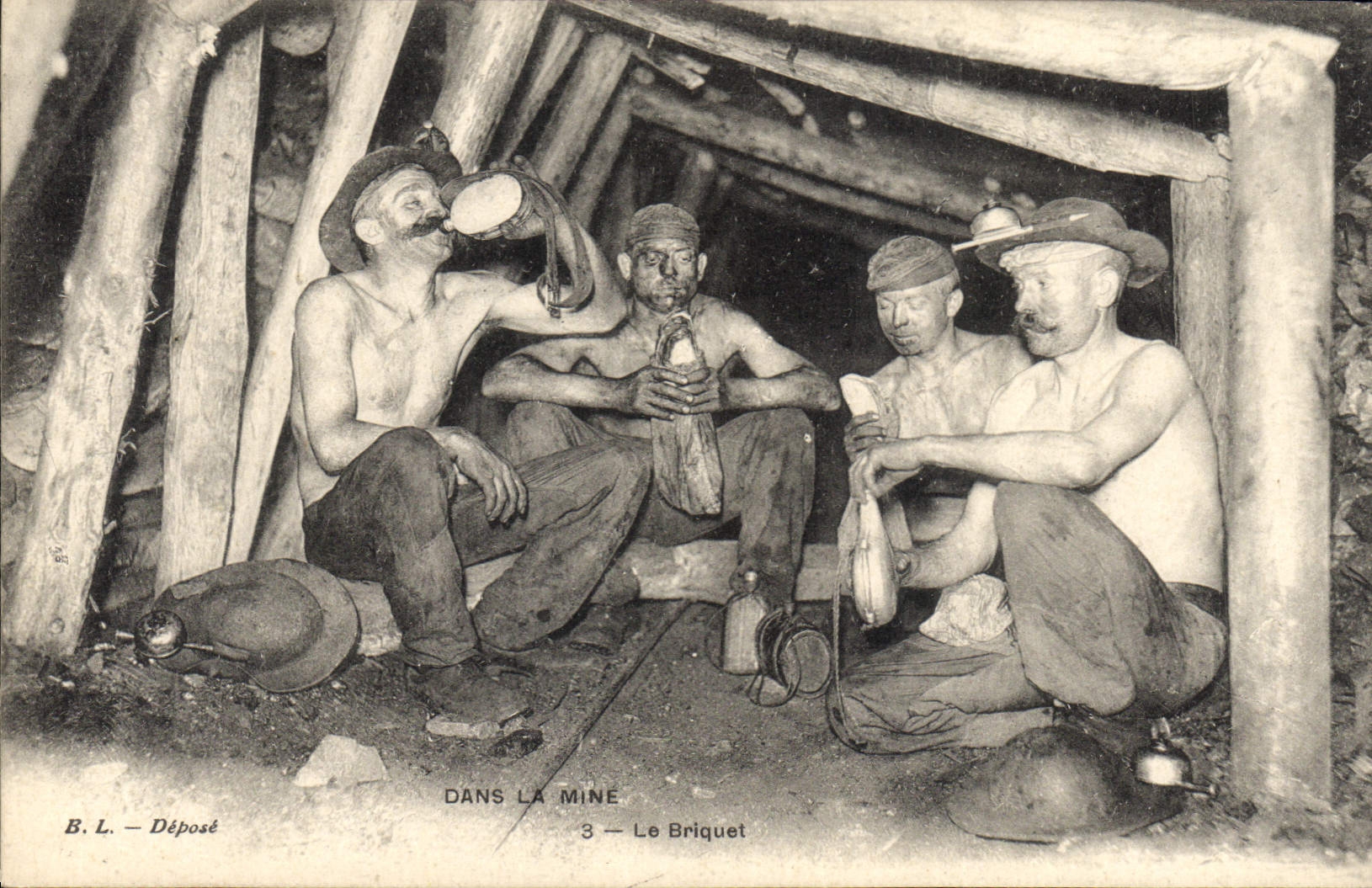 Postal Mina Minas en la mina el encendedor