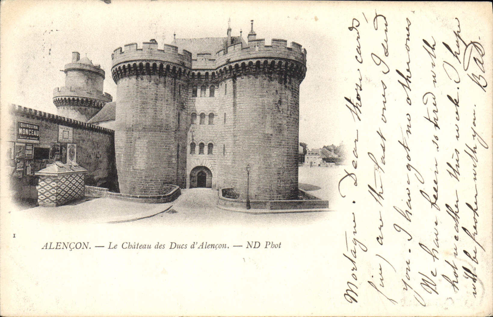 Vintage Postcard Castle of the Dukes of Alencon Alencon