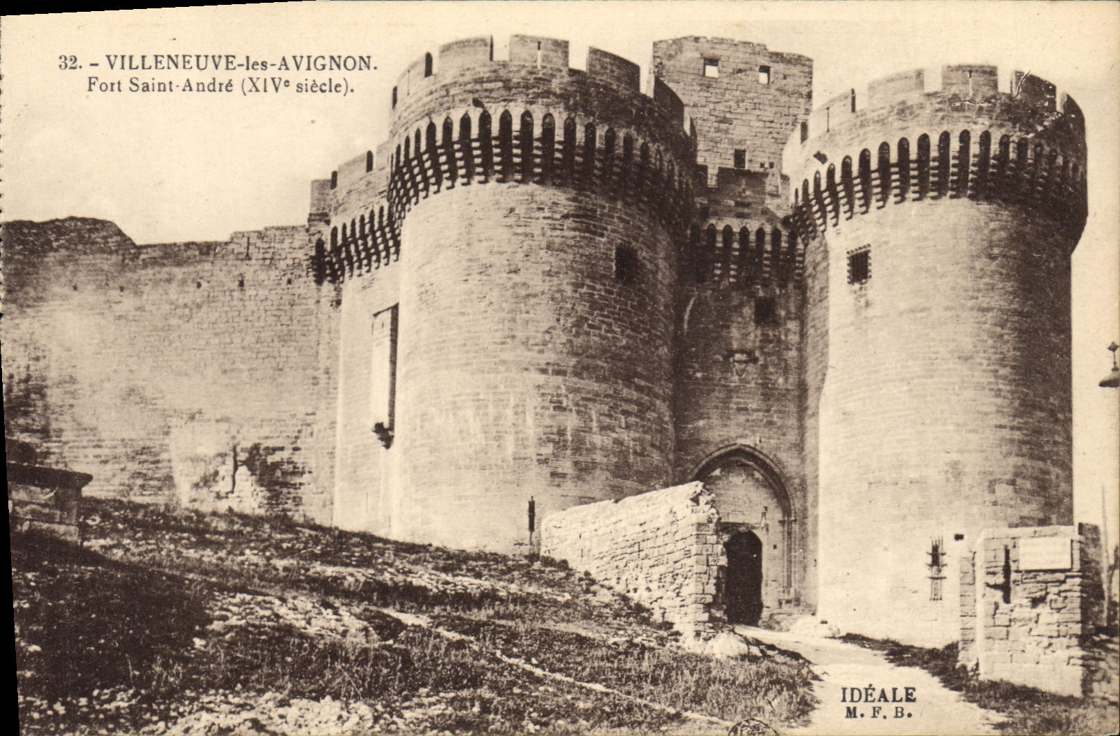 Vintage Postcard Holy Villeneuve Castle Andre Fort Holy Andre