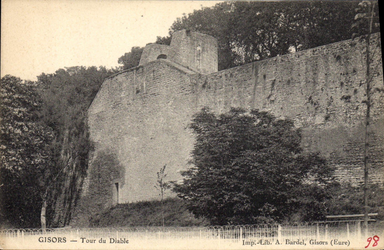 Vintage Postcard Castle Gisors Turn of the devil