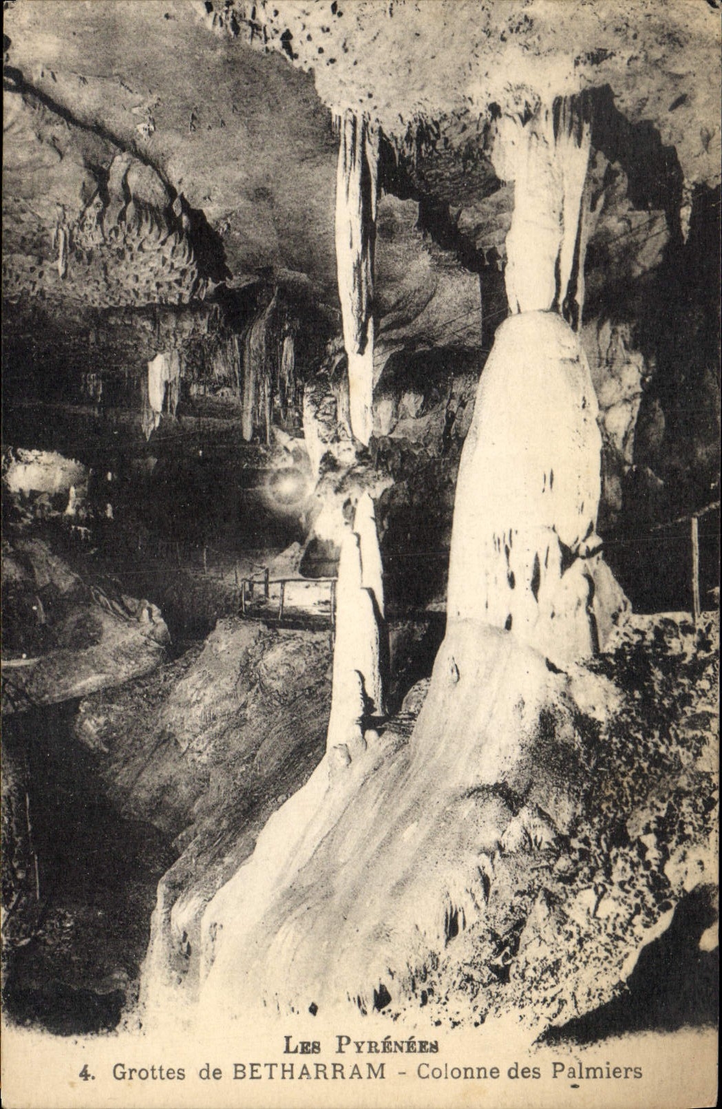 Vintage Postcard Caves of Betharram Column of the palm trees