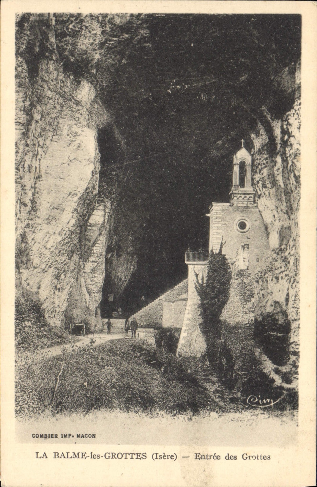 CPA Grottes La Balme les Grottes L'entree des grottes