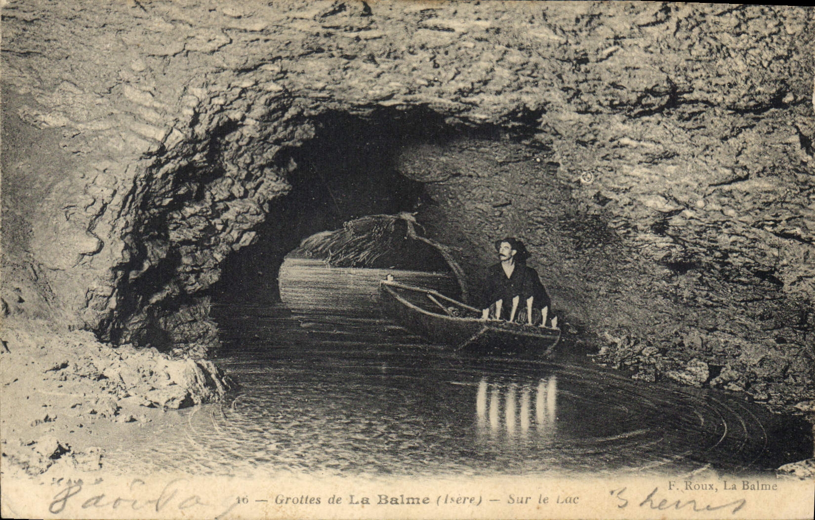 CPA Grottes de la Balme Sur le lac
