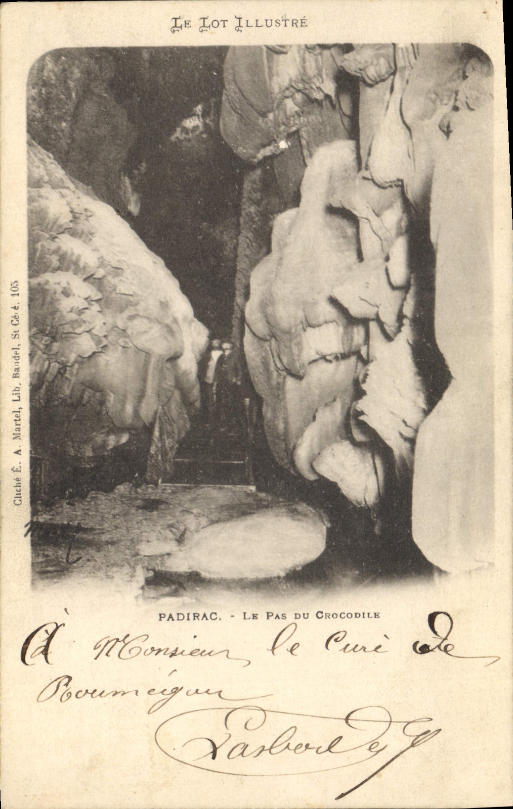 Vintage Postcard Padirac Caves It not of the crocodile
