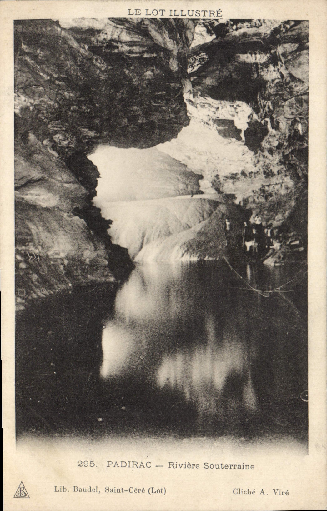 Vintage Postcard Caves Padirac underground River