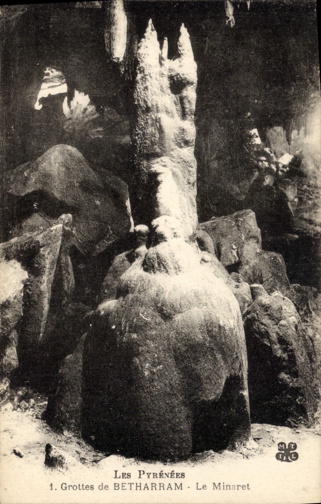 Vintage Postcard Caves of Betharram the minaret