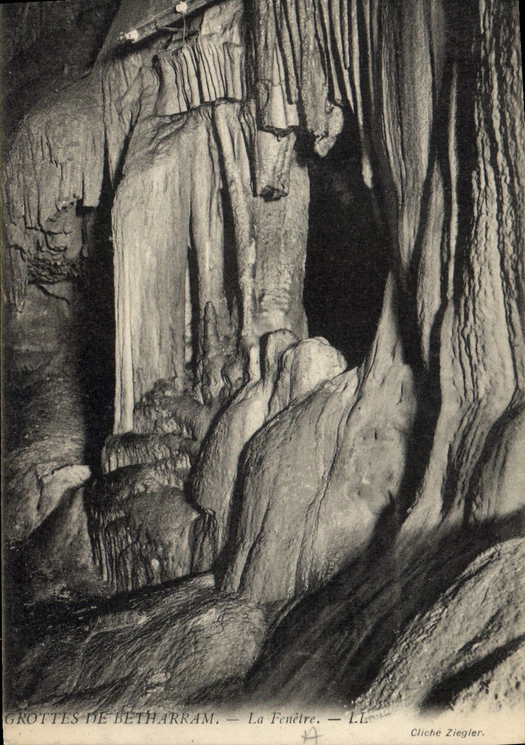 Vintage Postcard Caves of Betharram the window