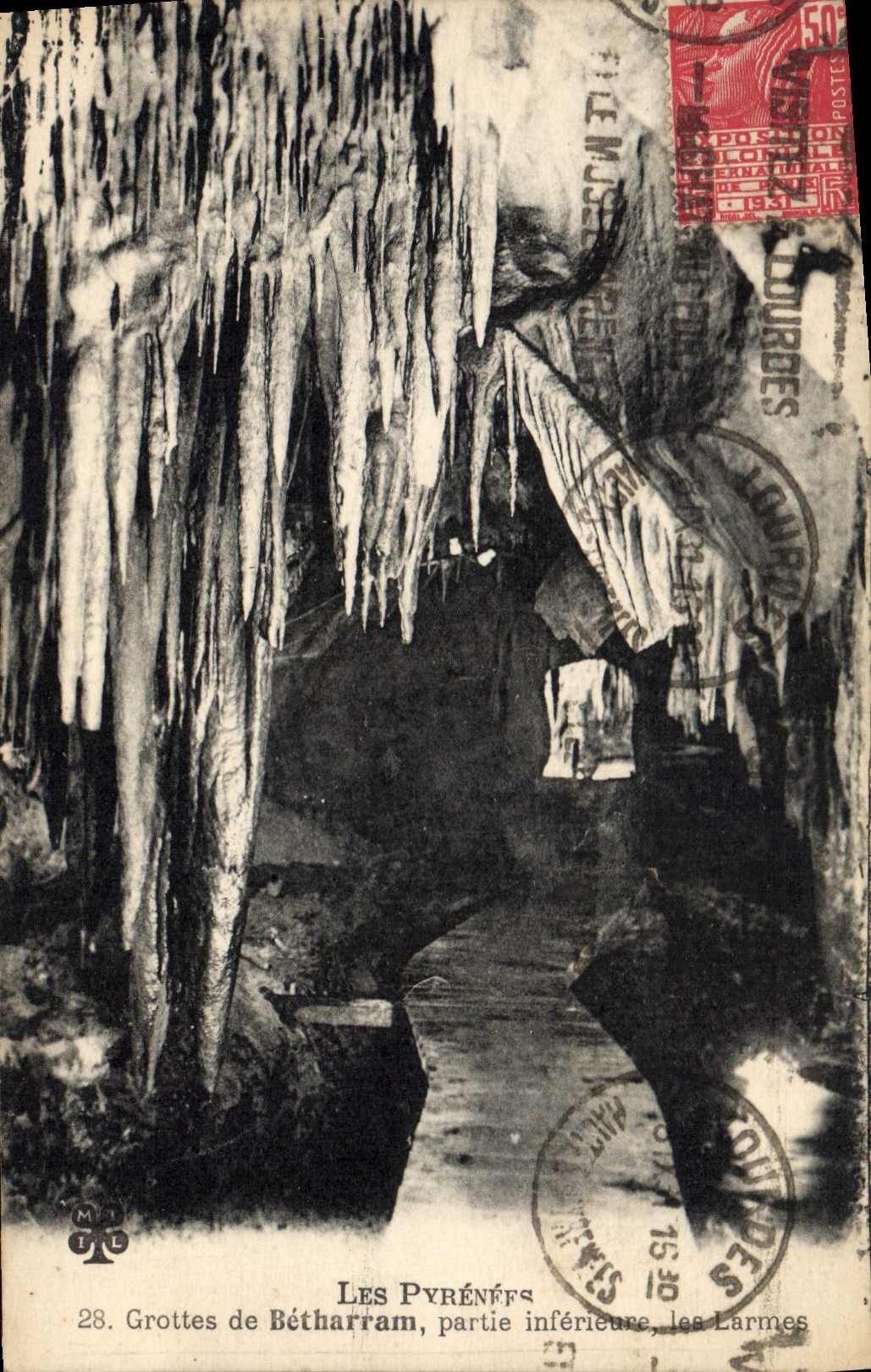 Vintage Postcard Caves of Betharram tears