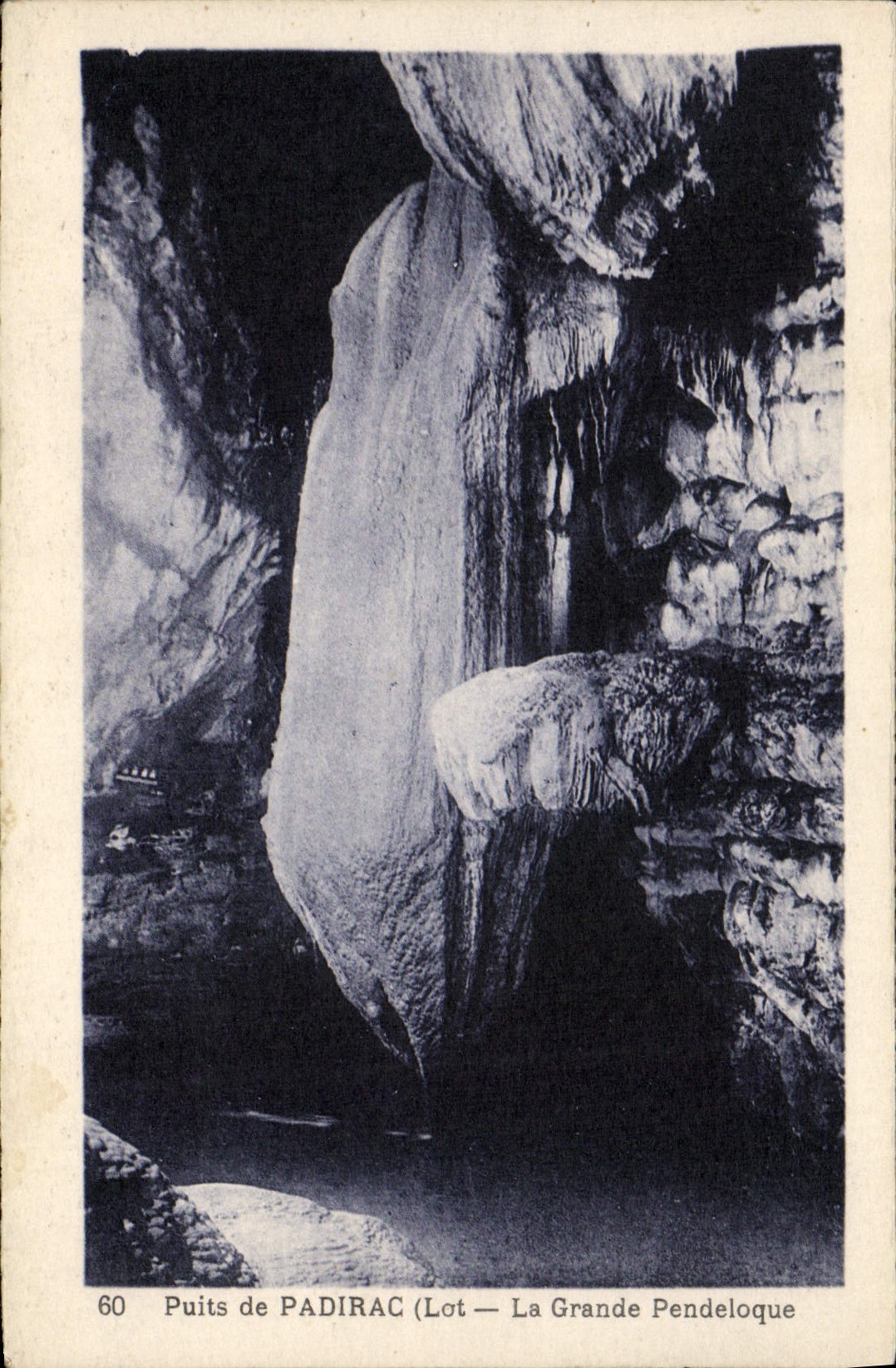 Vintage Postcard Caves Well of Padirac the Large Pendant